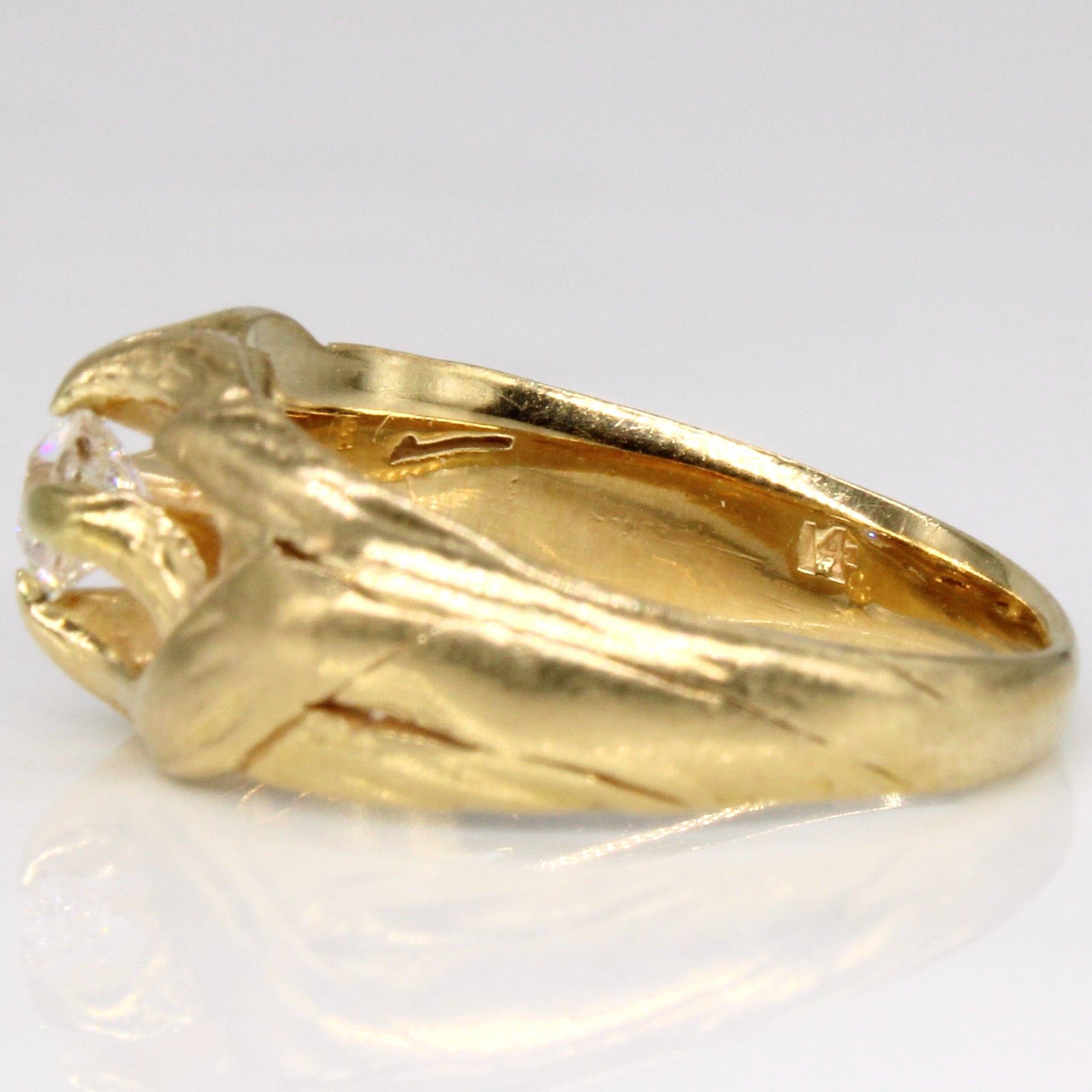 Old Mine Diamond Openwork 14k Ring | 0.24ct | SZ 6.75 |