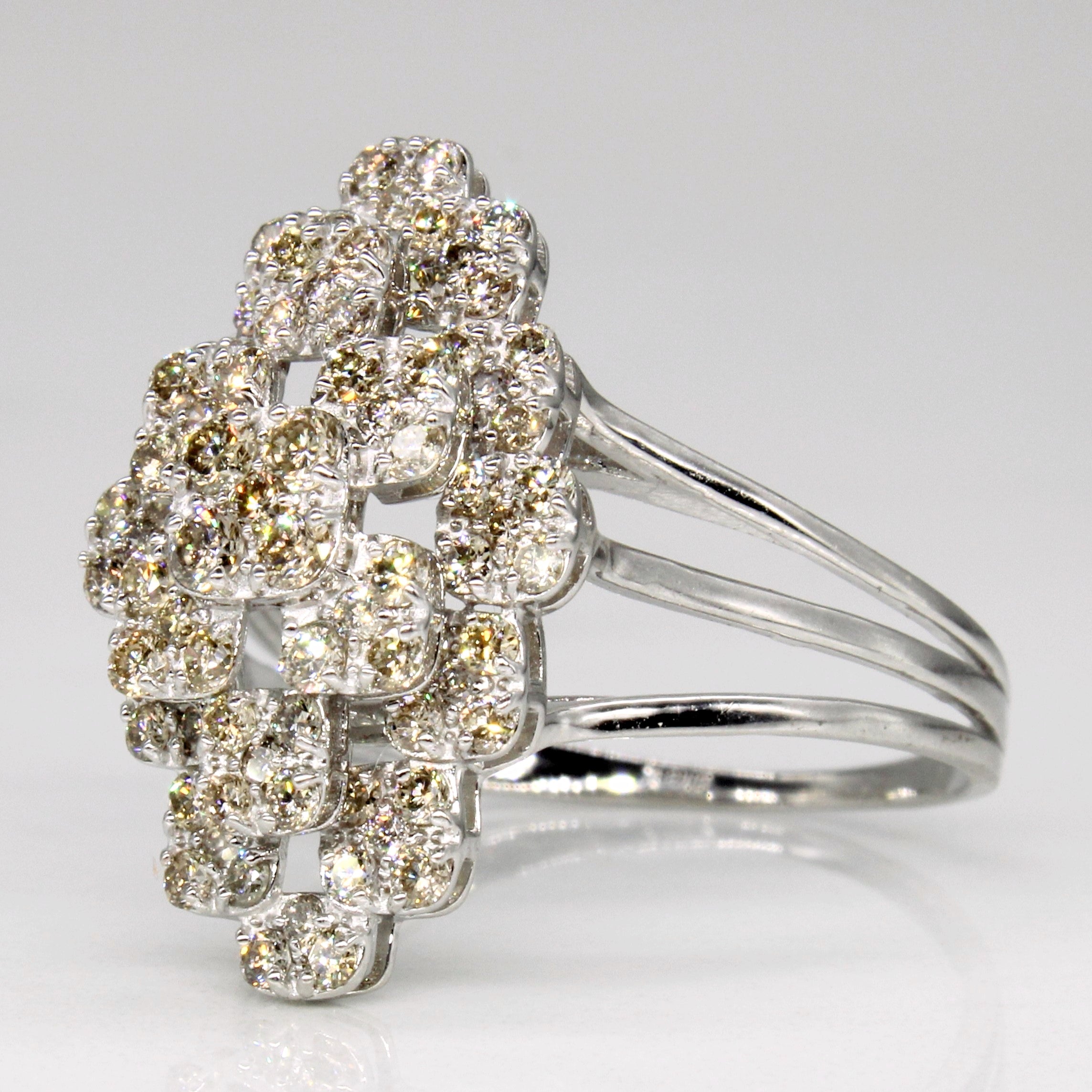 Diamond Cocktail Ring | 1.00ctw | SZ 7.5 |