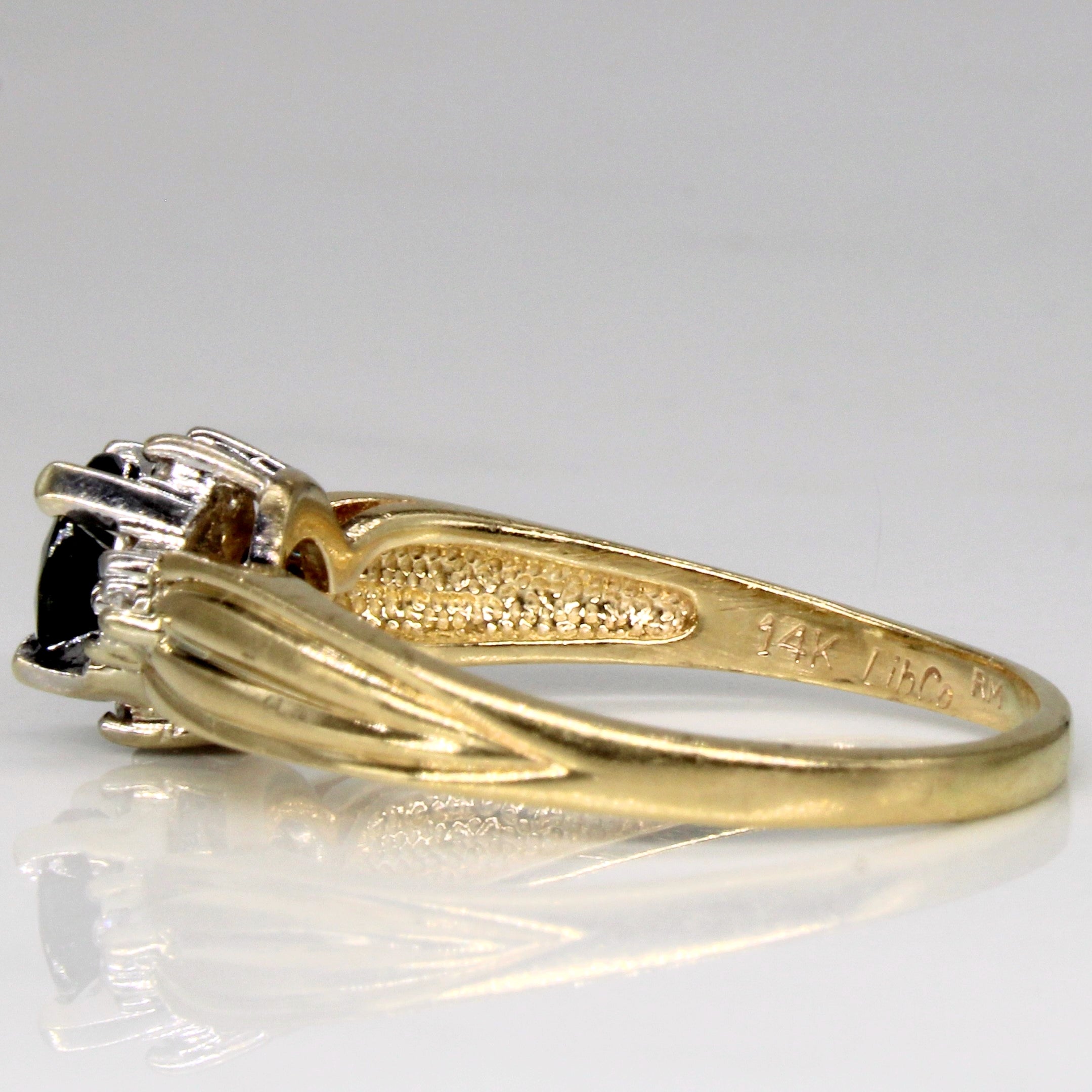 Sapphire & Diamond Cocktail Ring | 1.30ct, 0.08ctw | SZ 9.75 |