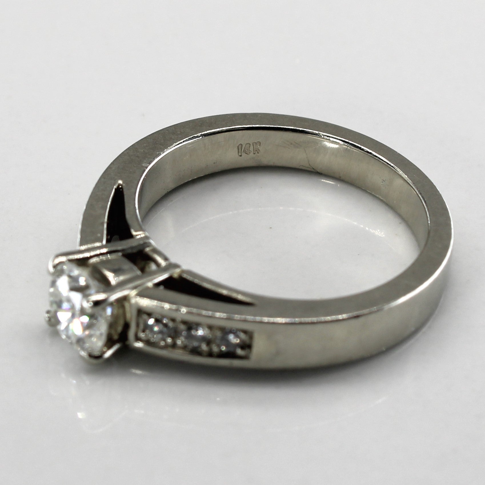 Solitaire with Accents Diamond Ring | 0.64ctw | SZ 5.5 |