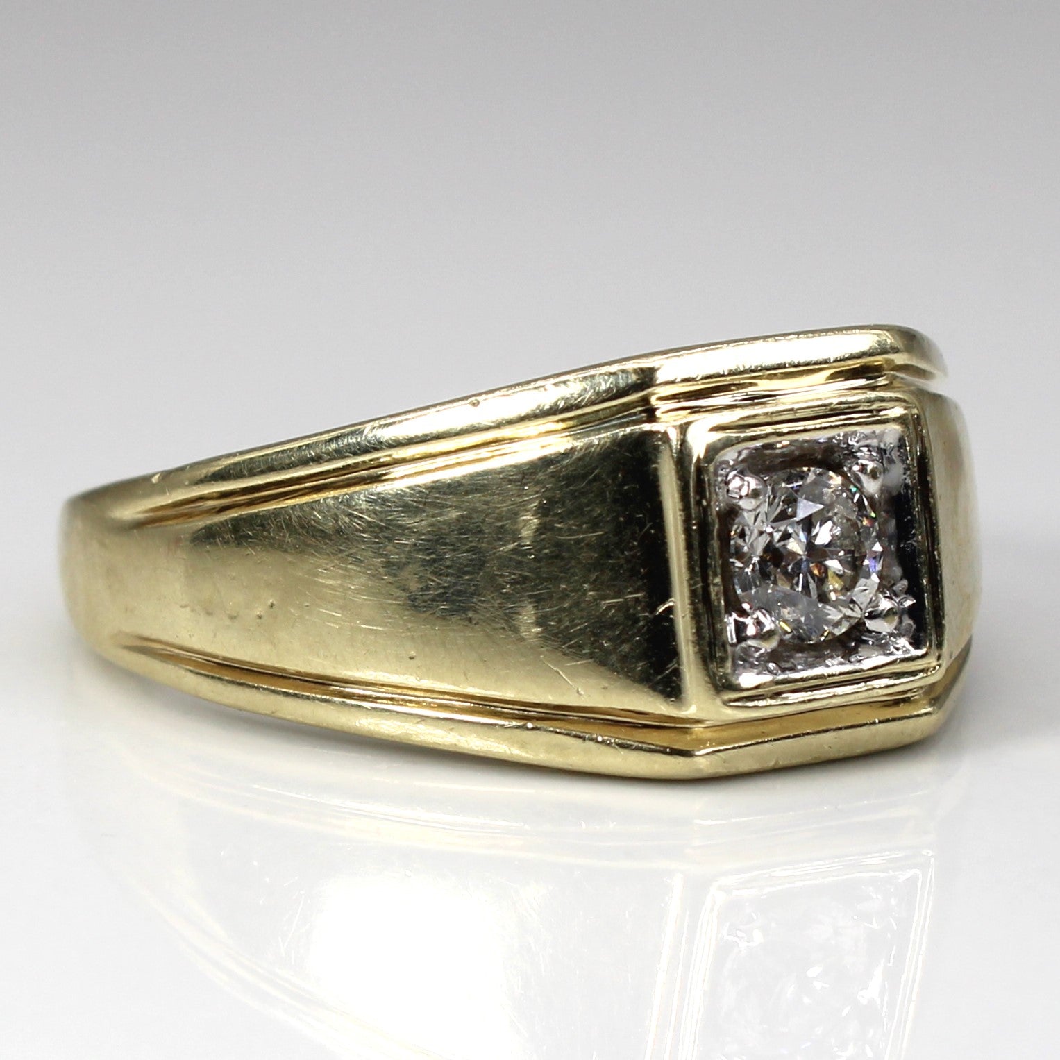 Solitaire Diamond Gold Ring | 0.47ct | SZ 12.5 |