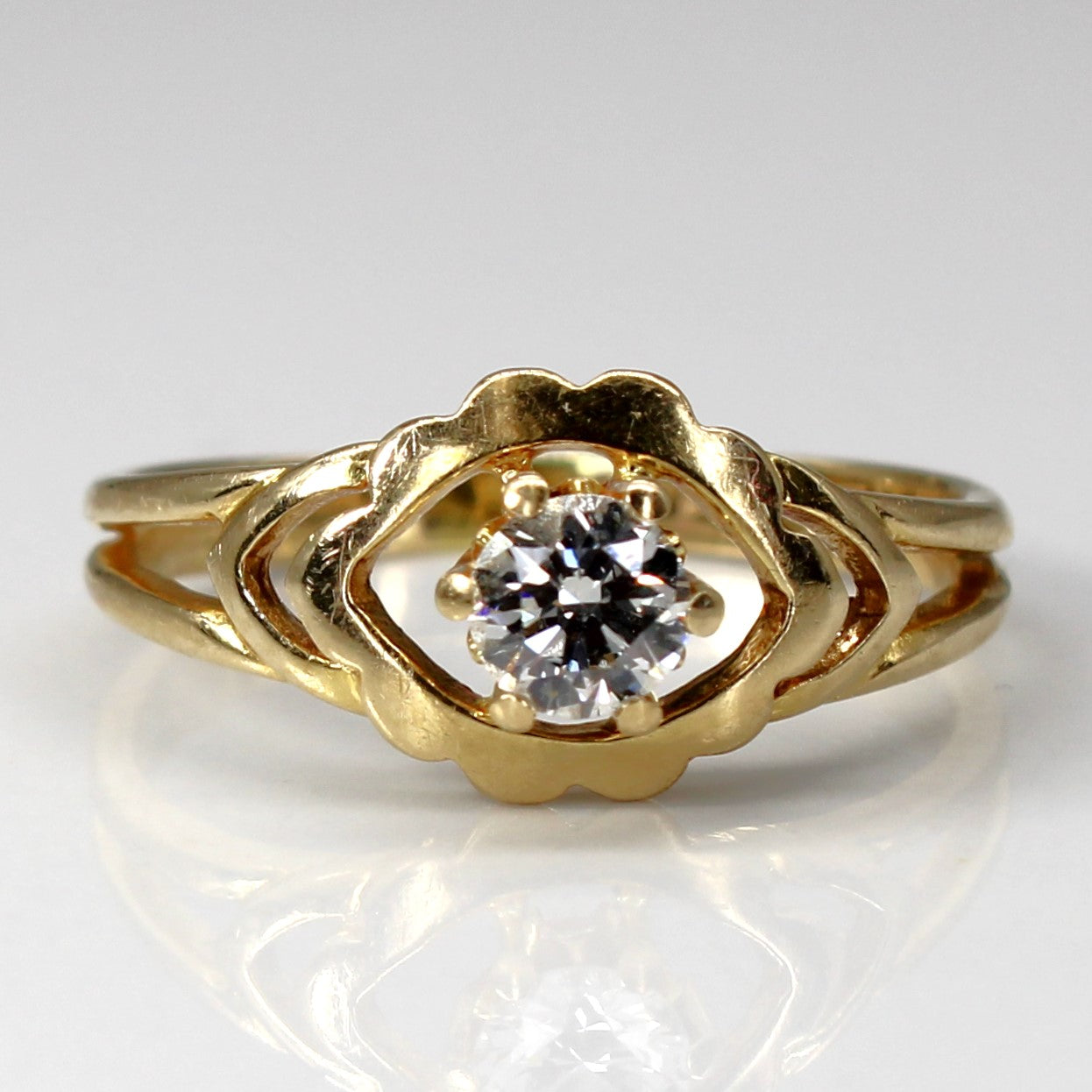 Six Prong Solitaire Diamond Ring | 0.35ct | SZ 6.75 |