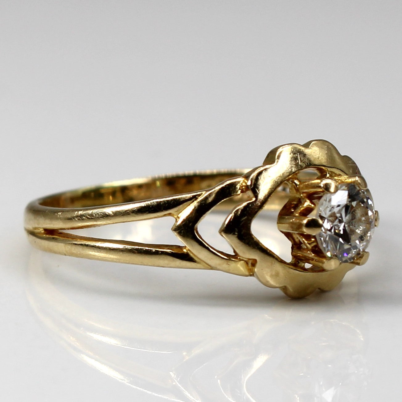 Six Prong Solitaire Diamond Ring | 0.35ct | SZ 6.75 |