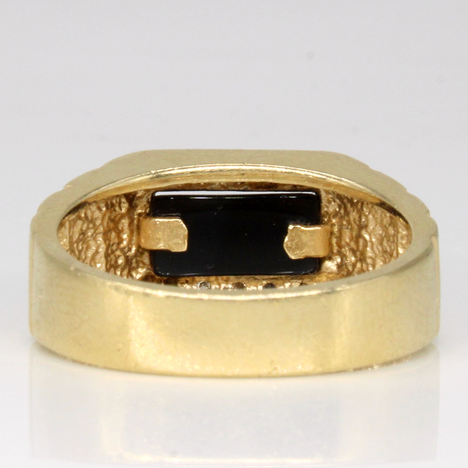 Onyx & Diamond Ring | 0.75ct, 0.10ctw | SZ 10.25 |