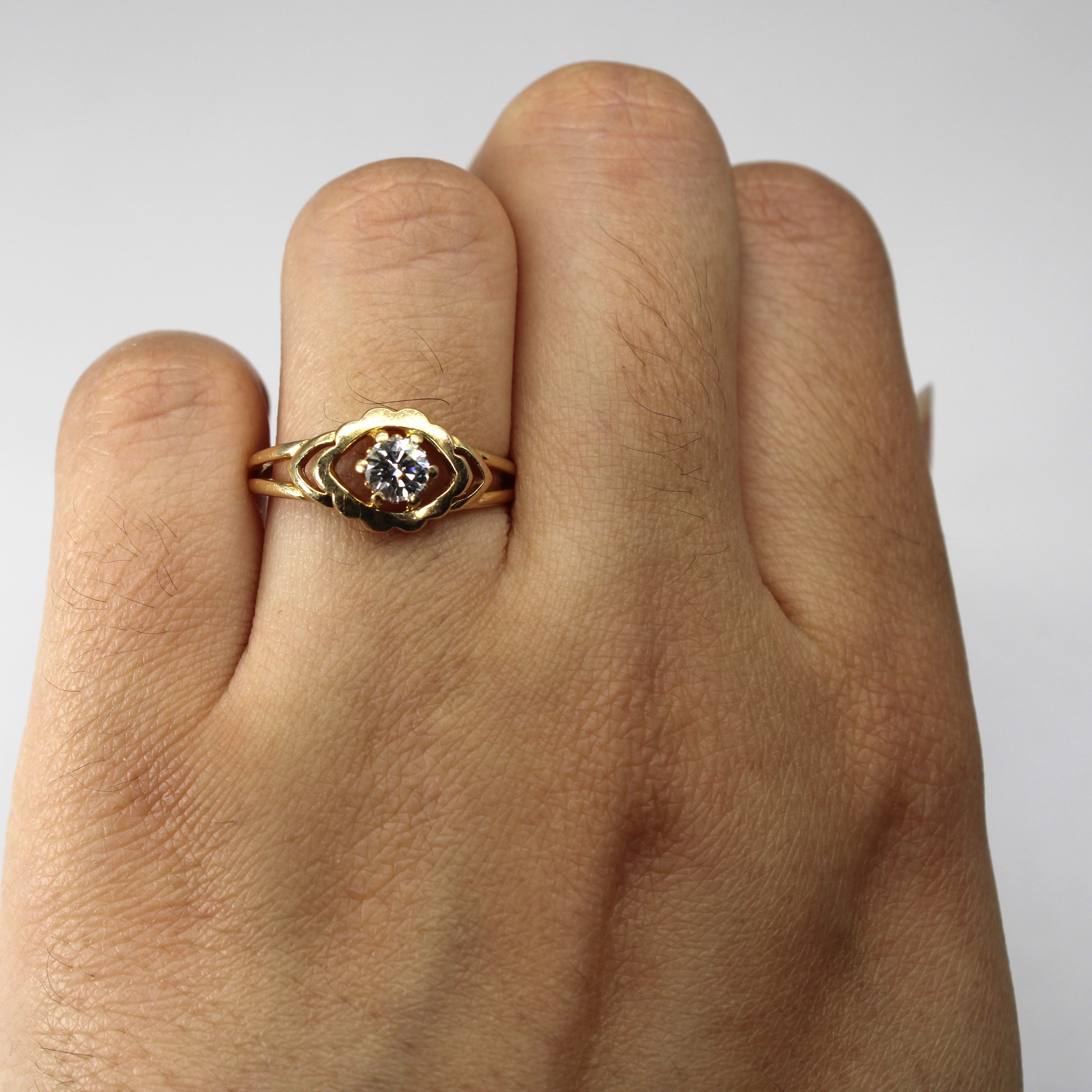 Six Prong Solitaire Diamond Ring | 0.35ct | SZ 6.75 |