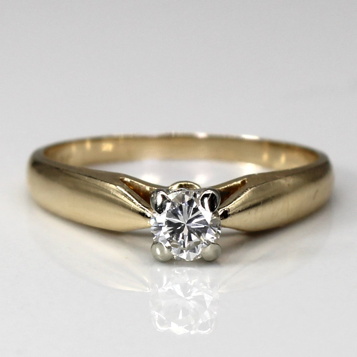 Solitaire Diamond Gold Ring | 0.26ct | SZ 6.25 |