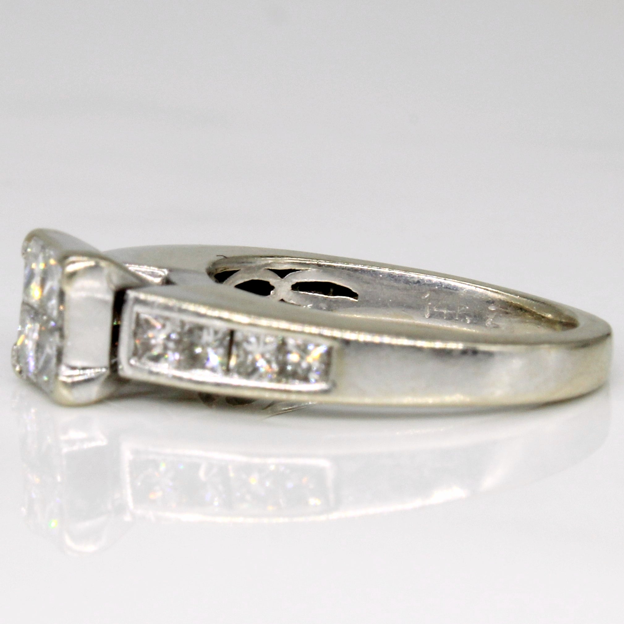 Diamond Wedding & Engagement 14k Ring Set | 0.24ctw, 0.8ctw | SZ 4 |