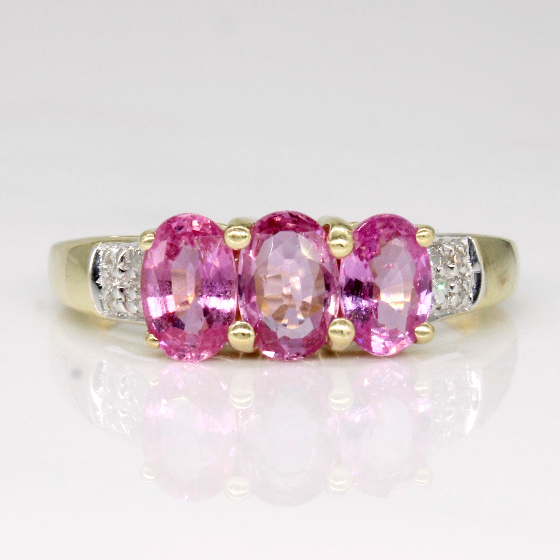 Pink Sapphire & Diamond Ring | 1.89ctw, 0.04ctw | SZ 7.75 |