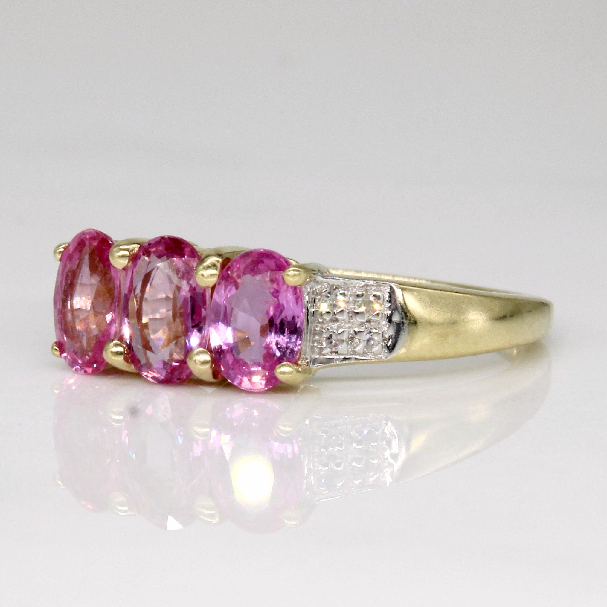 Pink Sapphire & Diamond Ring | 1.89ctw, 0.04ctw | SZ 7.75 |