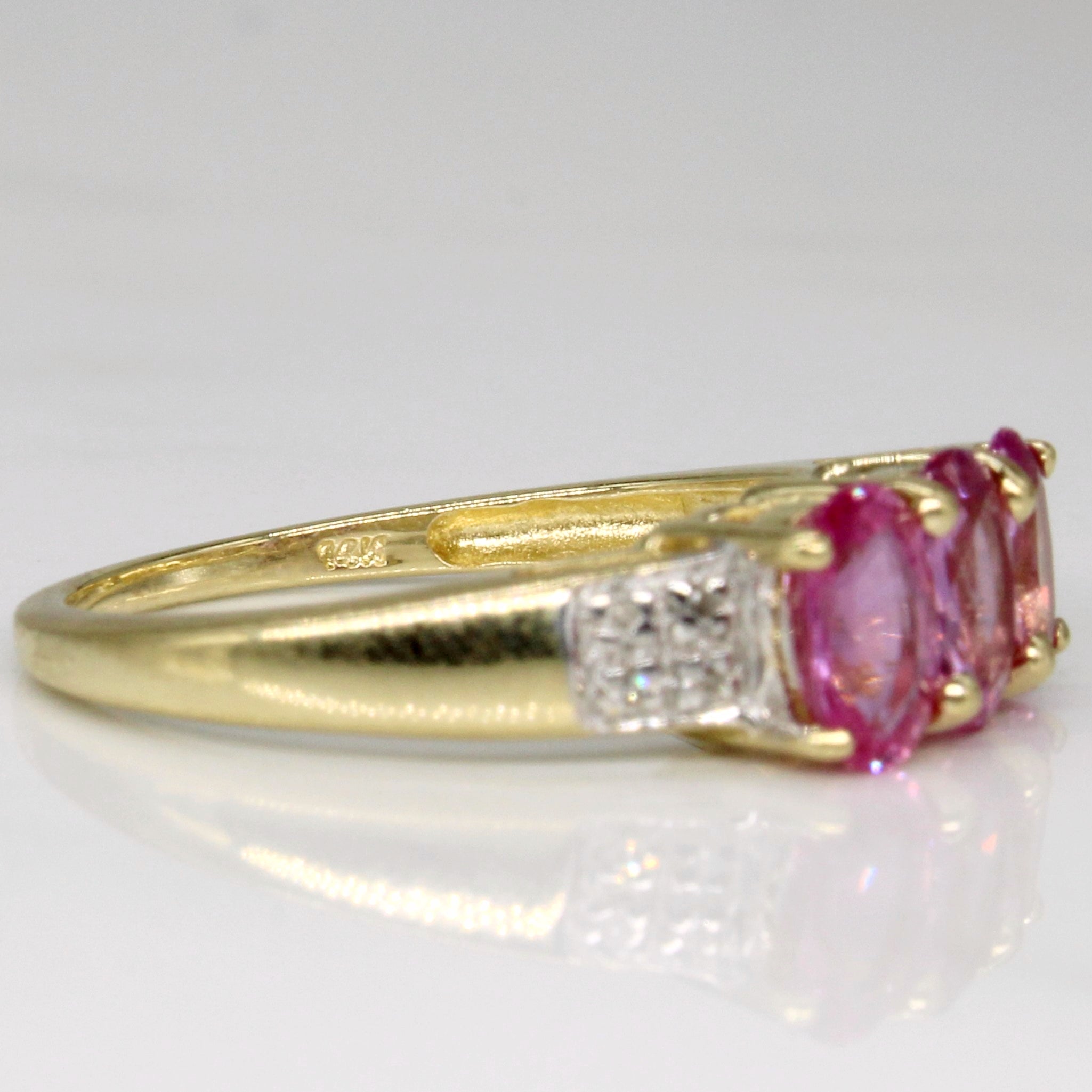 Pink Sapphire & Diamond Ring | 1.89ctw, 0.04ctw | SZ 7.75 |
