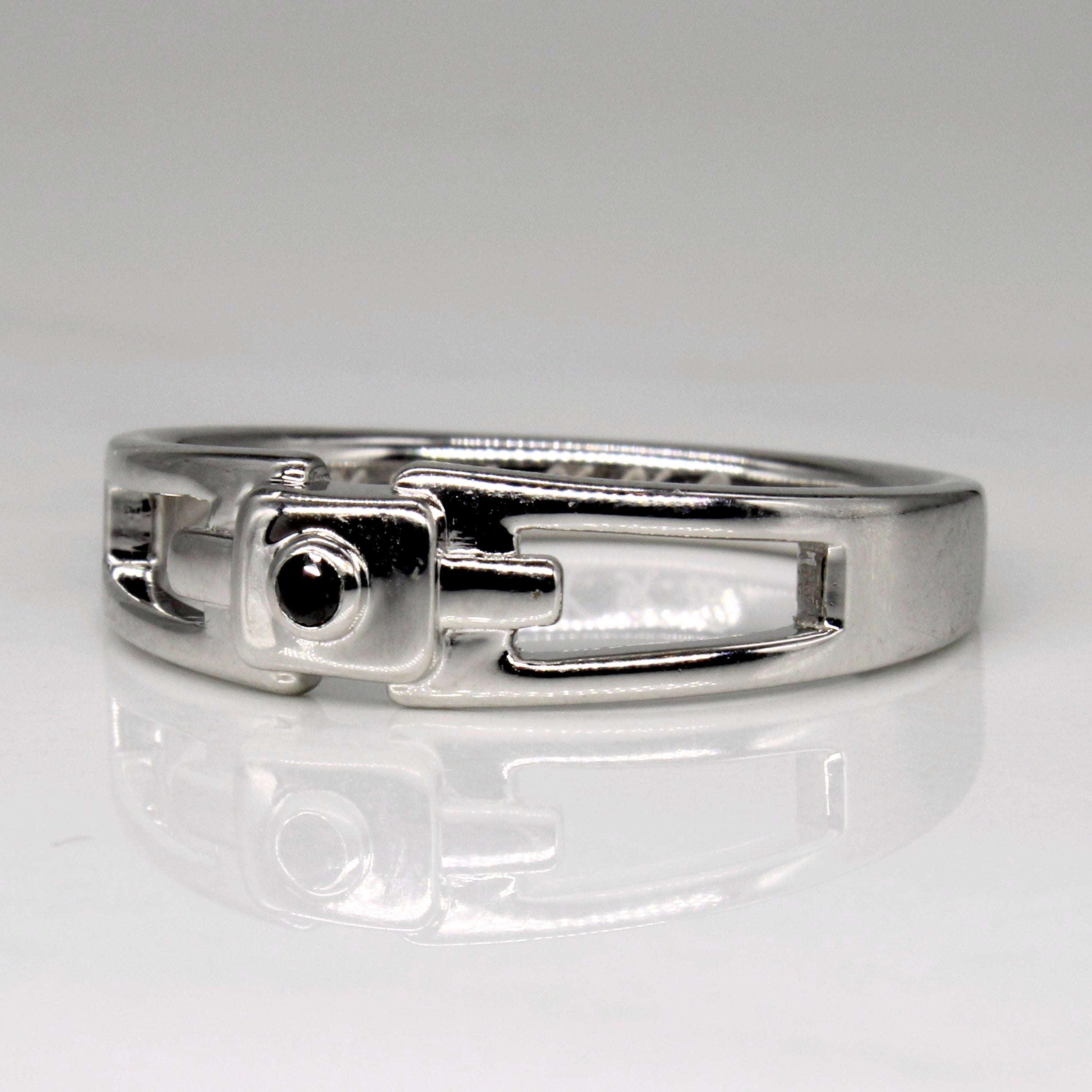 Black Diamond Ring | 0.03ct | SZ 12.75 |