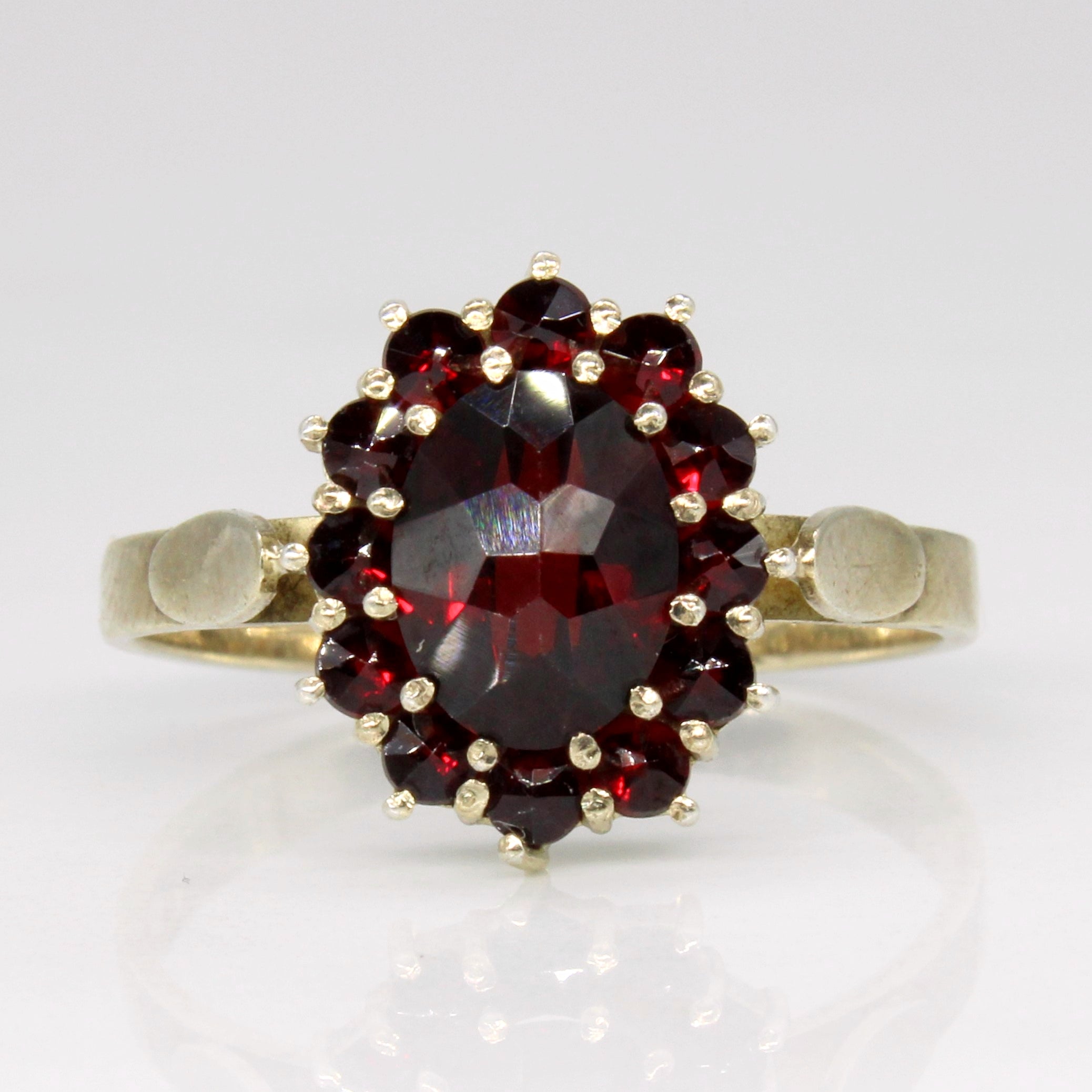 Fancy Rose Cut Garnet Ring | 3.50ctw | SZ 7.5 |