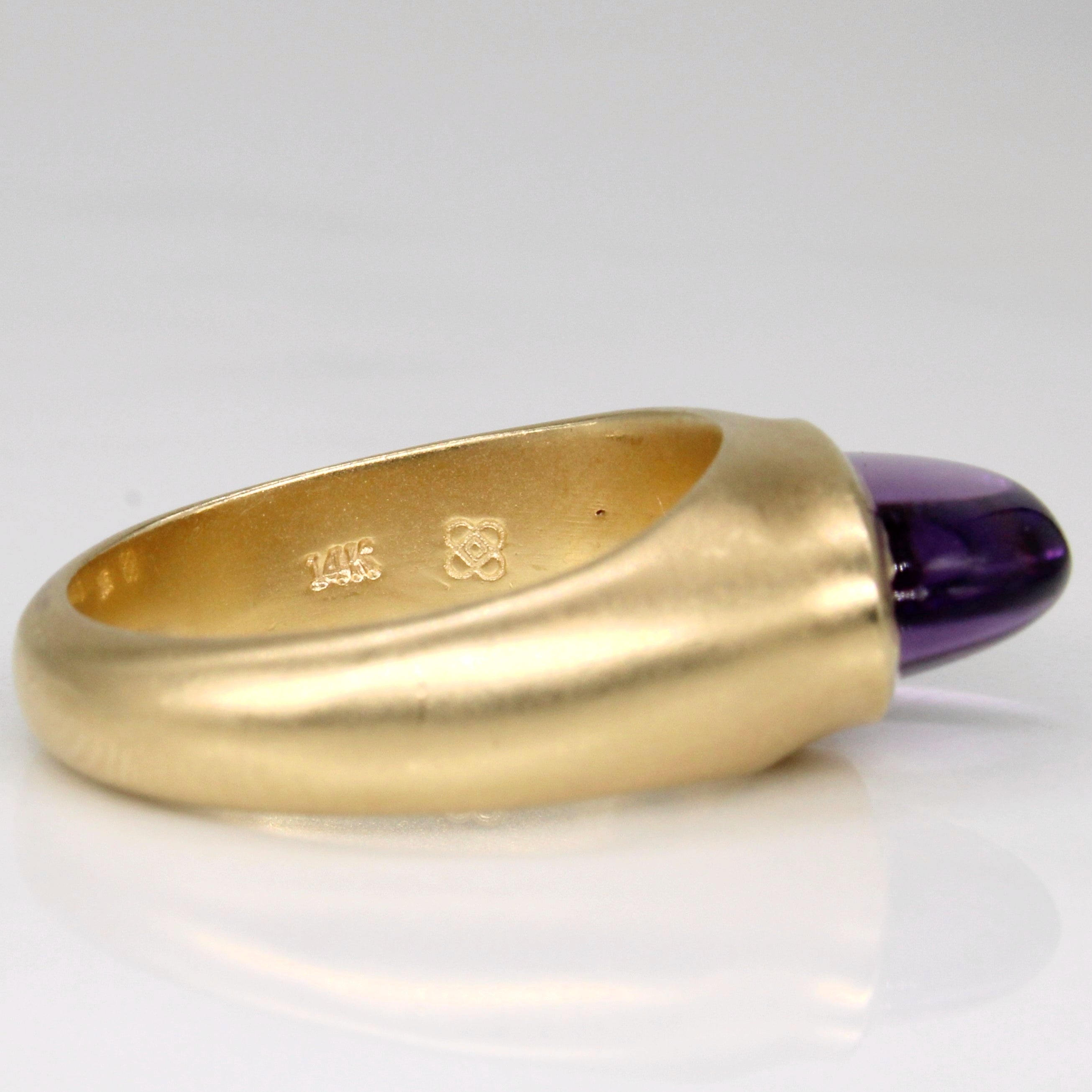 Cab Cut Amethyst Ring | 4.00ct | SZ 5.75 |