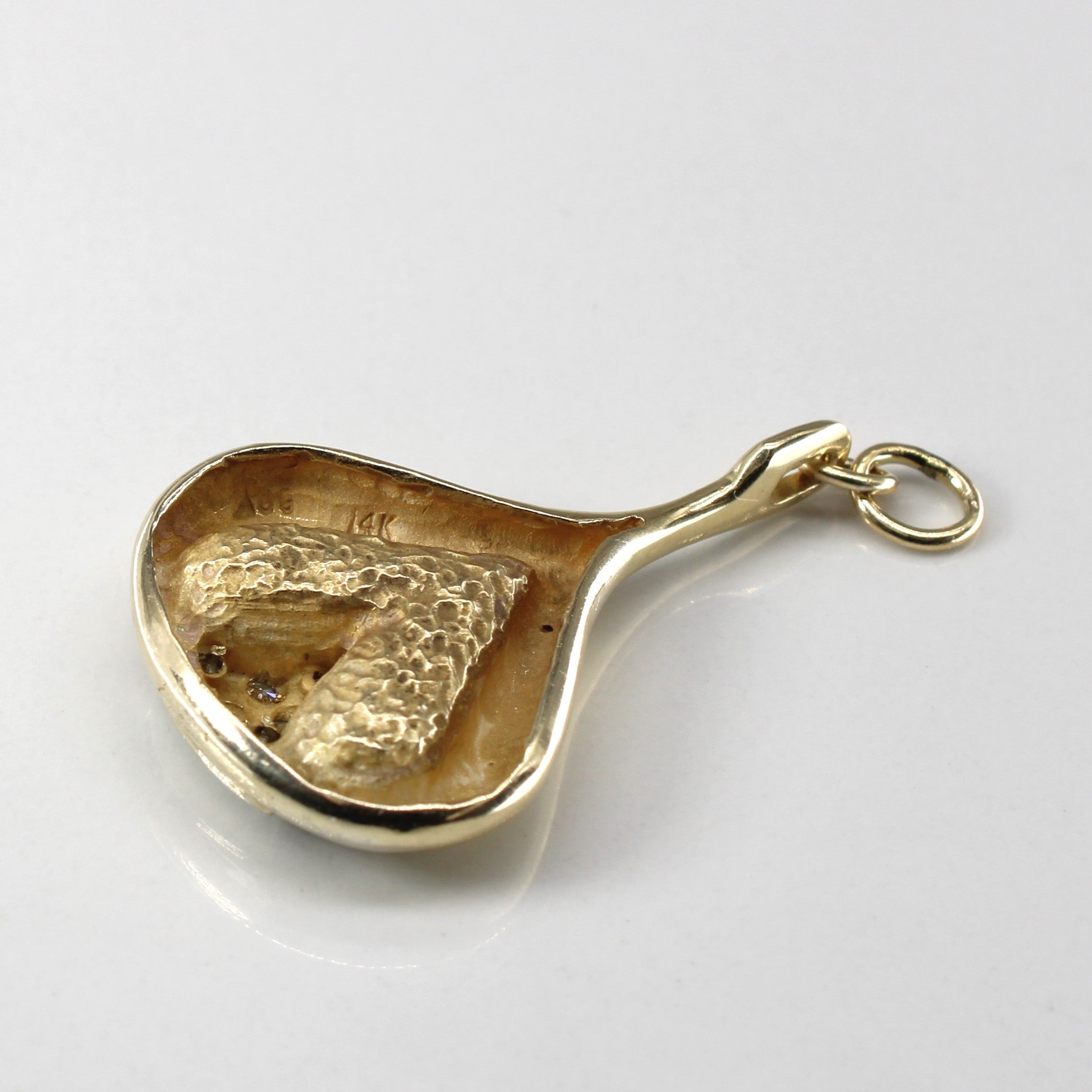 Cluster Diamond Tear Drop Gold Pendant | 0.16ctw |