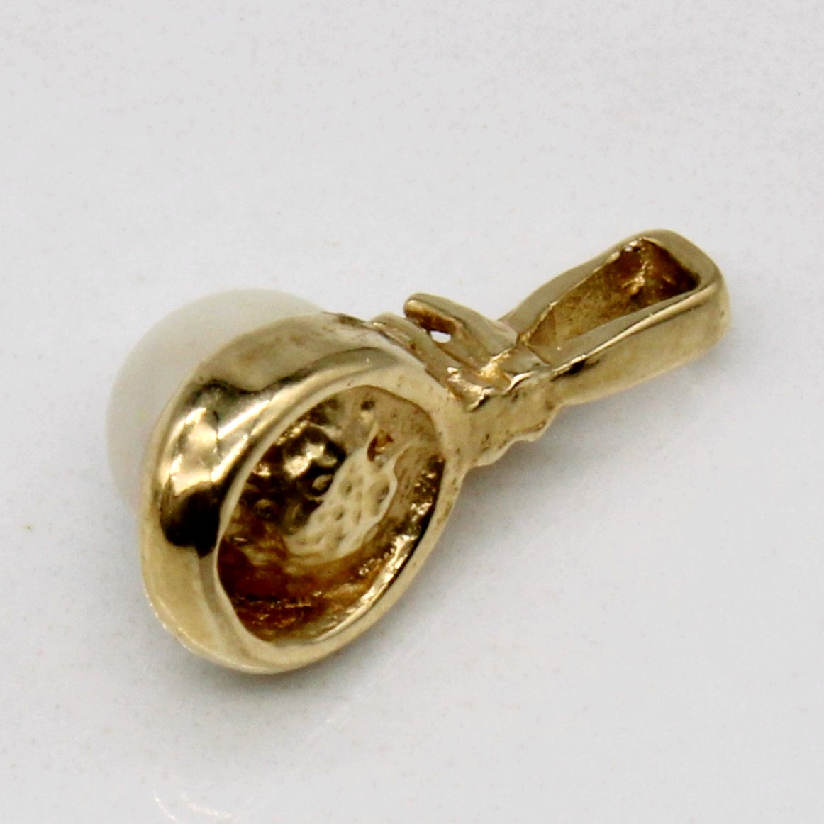 Pearl & Diamond 14k Pendant | 0.01ct |