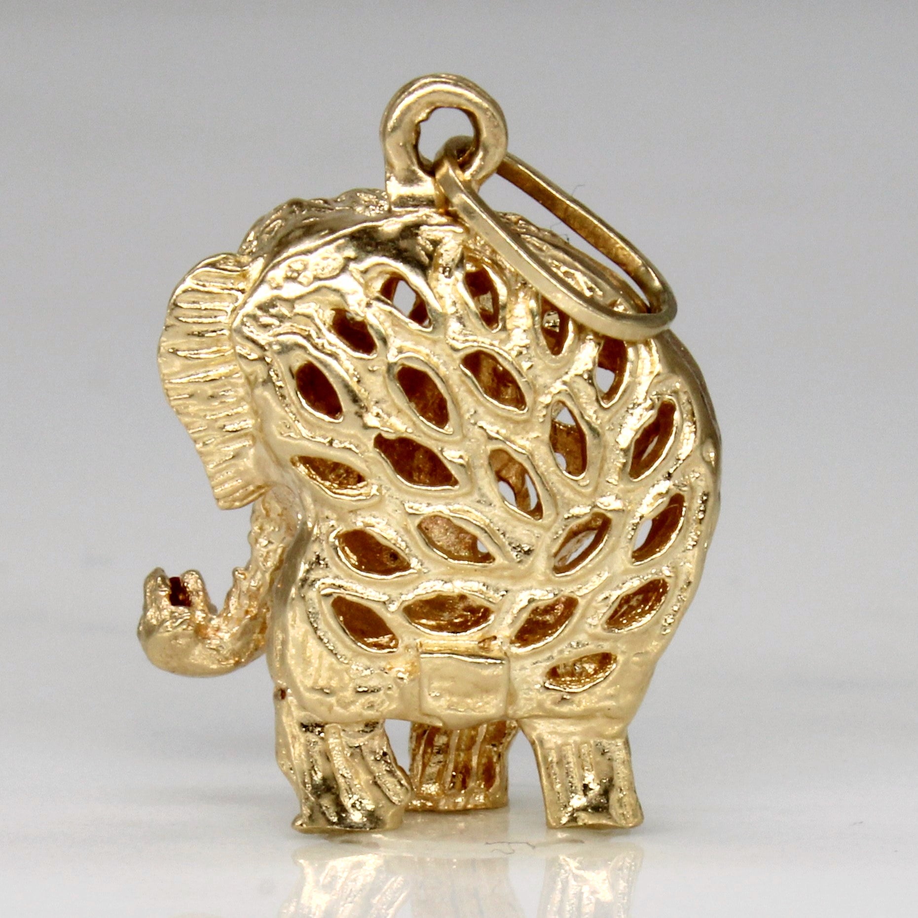 Synthetic Ruby Elephant Pendant | 0.06ctw |