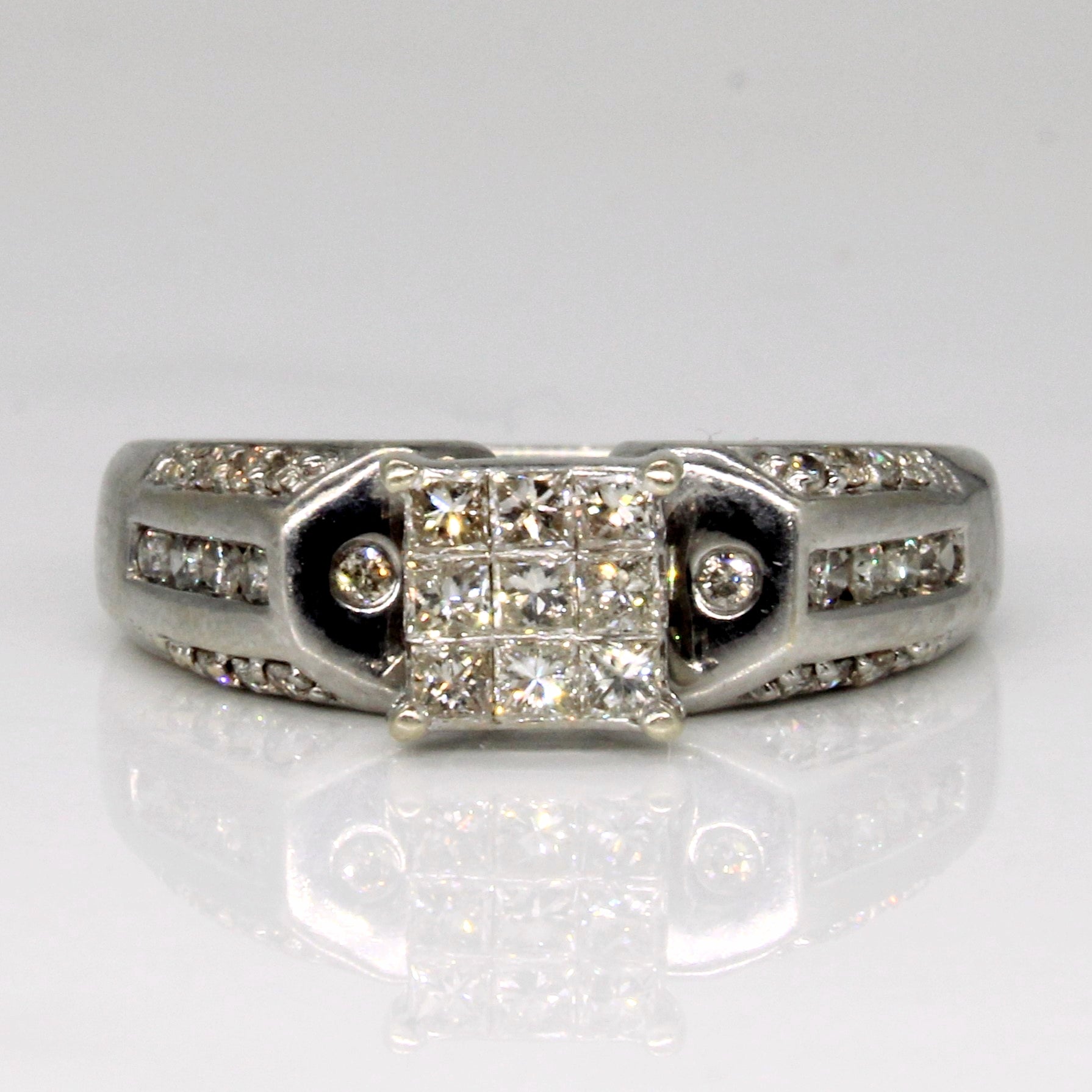 High Set Diamond Grid Ring | 0.53ctw | SZ 7.75 |