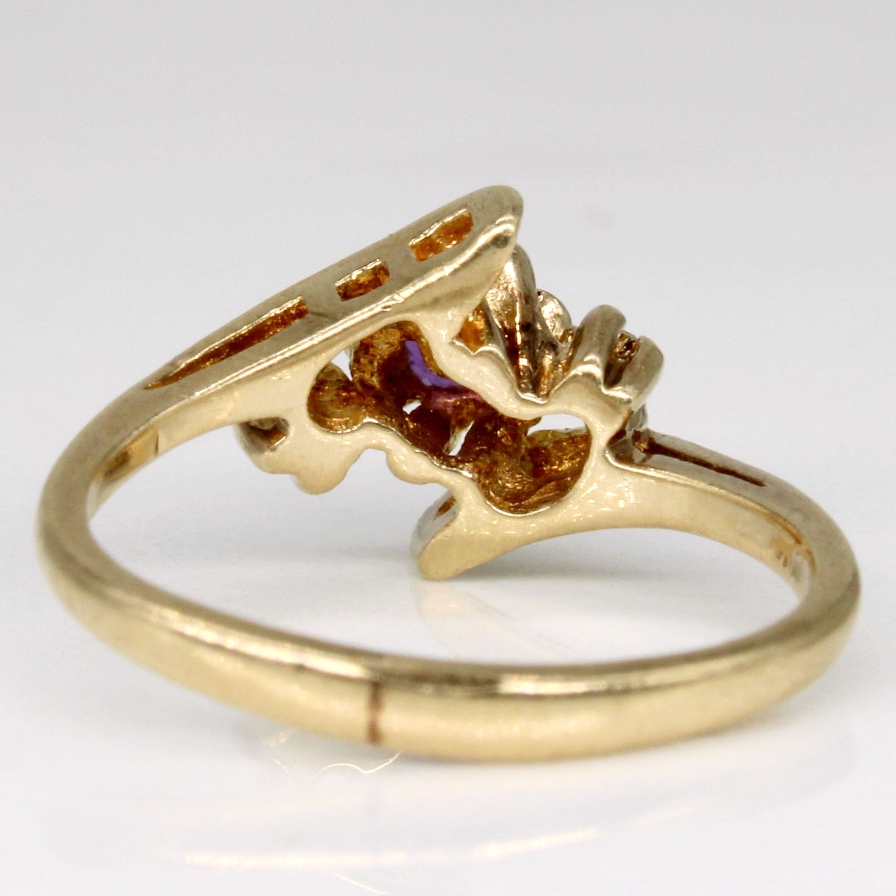 Amethyst & Diamond Ring | 0.16ct, 0.01ctw | SZ 2.25 |