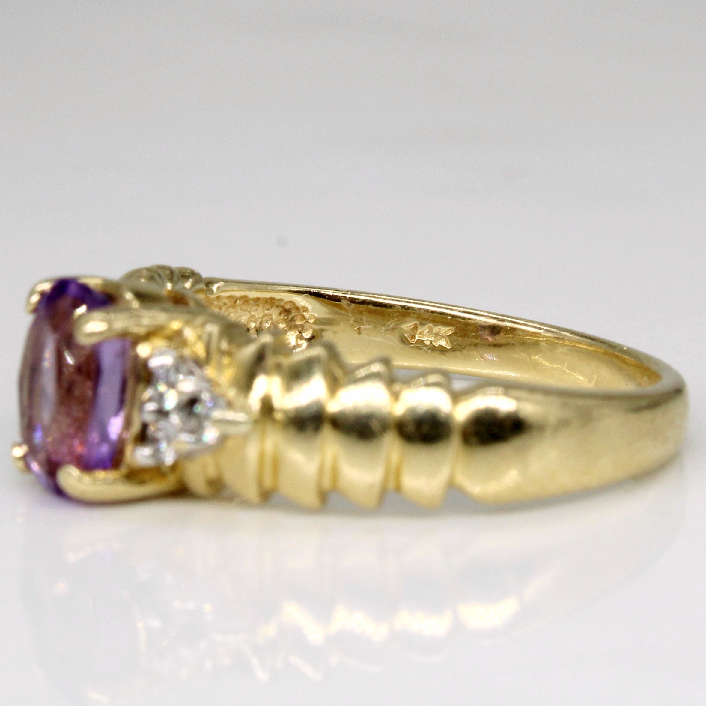Amethyst & Diamond Ring | 0.55ct, 0.06ctw | SZ 6.25 |