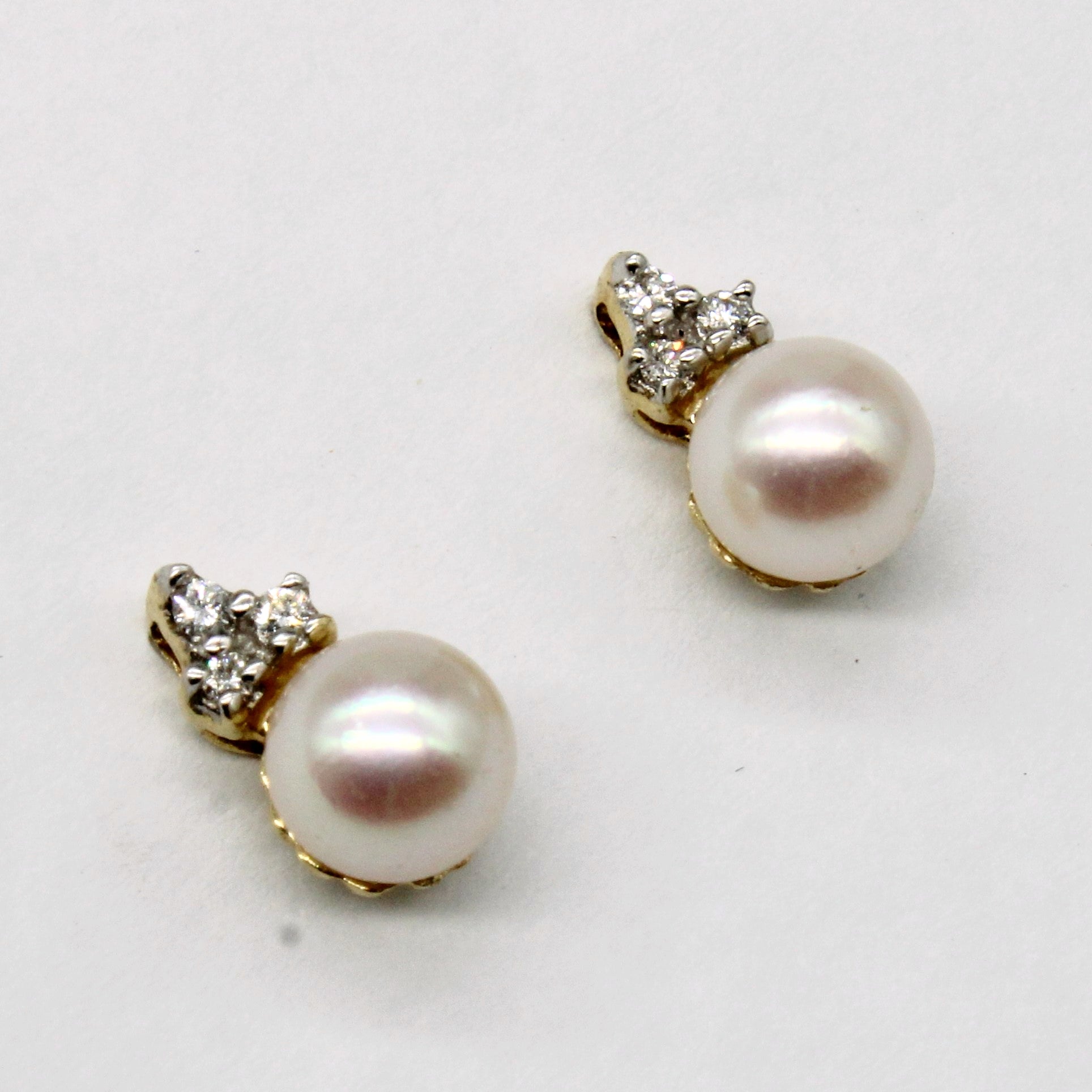 Pearl & Diamond Earring & Pendant Set | 0.09ctw |