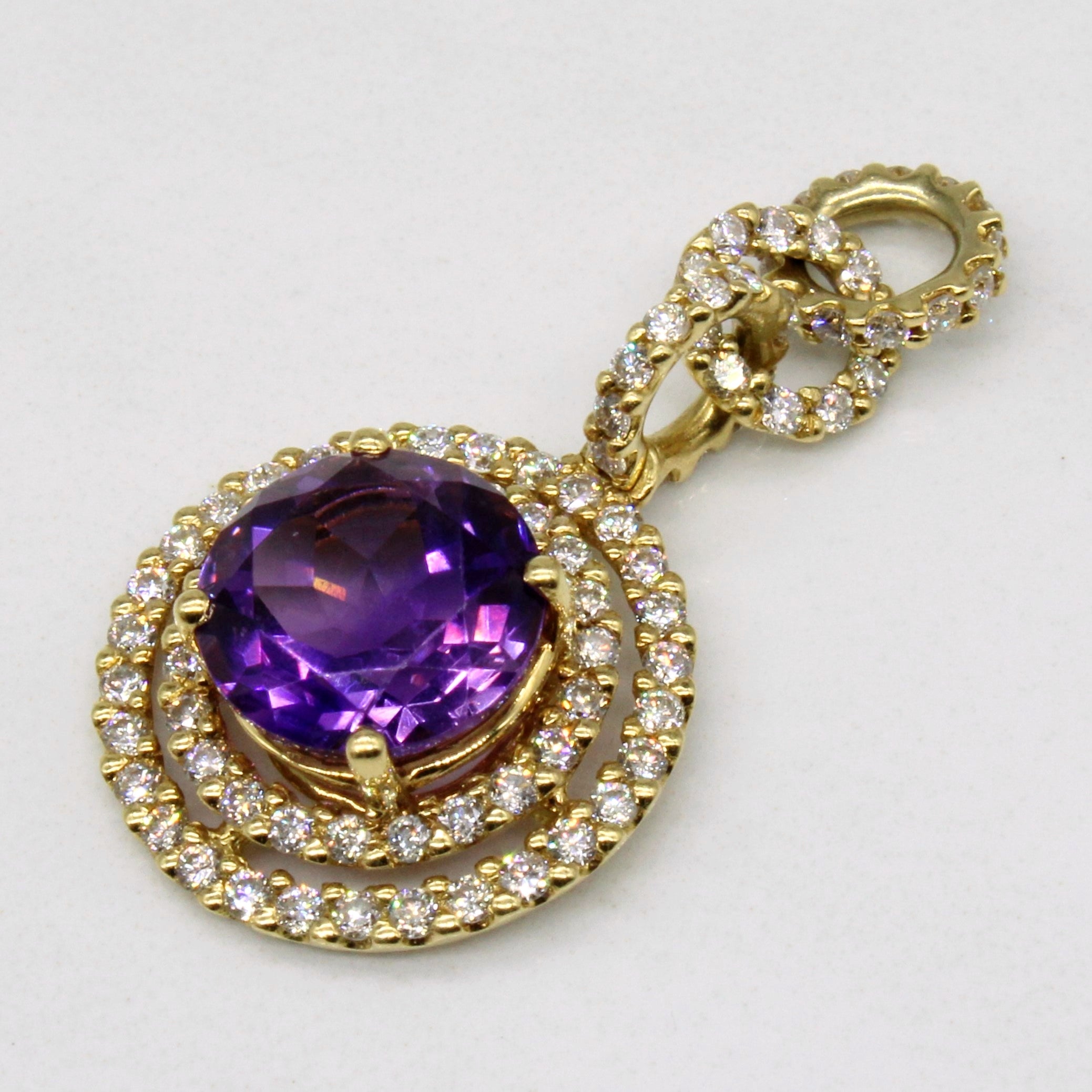 Amethyst & Diamond Pendant | 2.50ct, 0.83ctw |