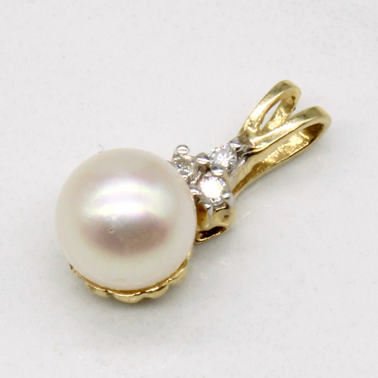 Pearl & Diamond Earring & Pendant Set | 0.09ctw |