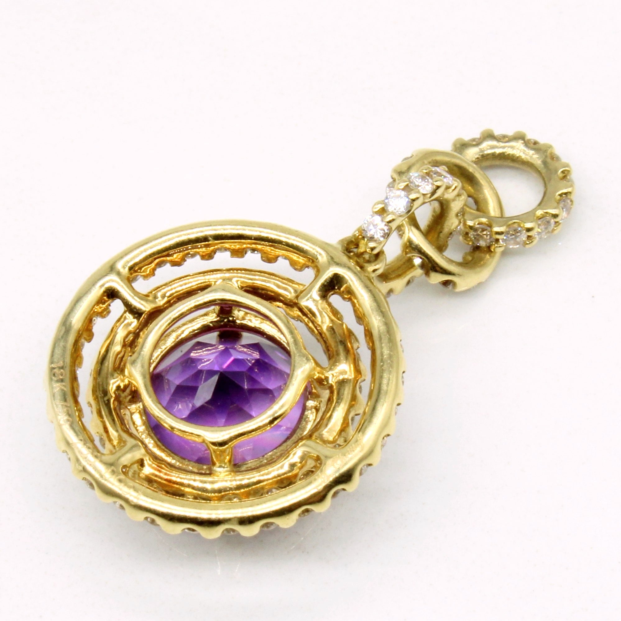 Amethyst & Diamond Pendant | 2.50ct, 0.83ctw |