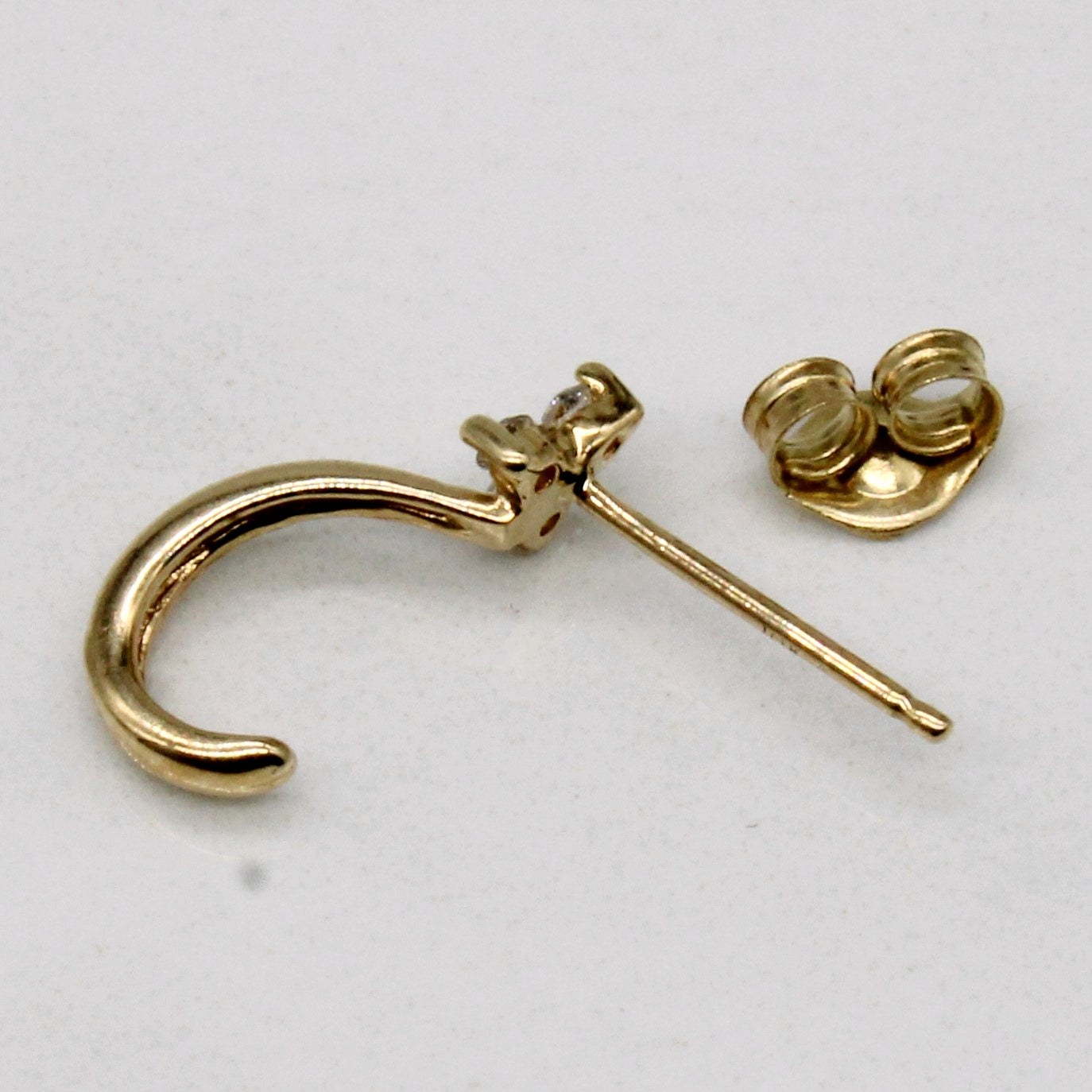 Diamond Half Hoop Earrings | 0.06ctw |