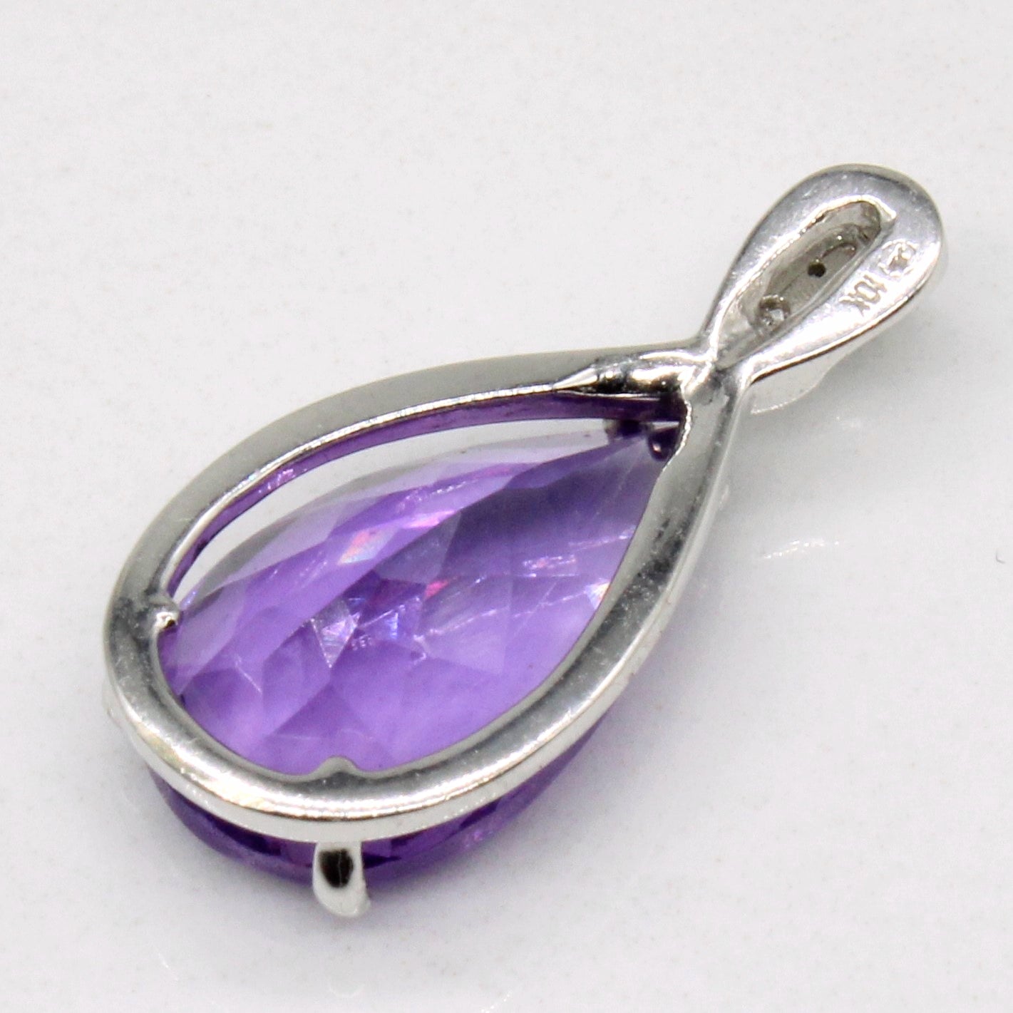 Amethyst & Diamond Pendant | 2.30ct, 0.01ctw |