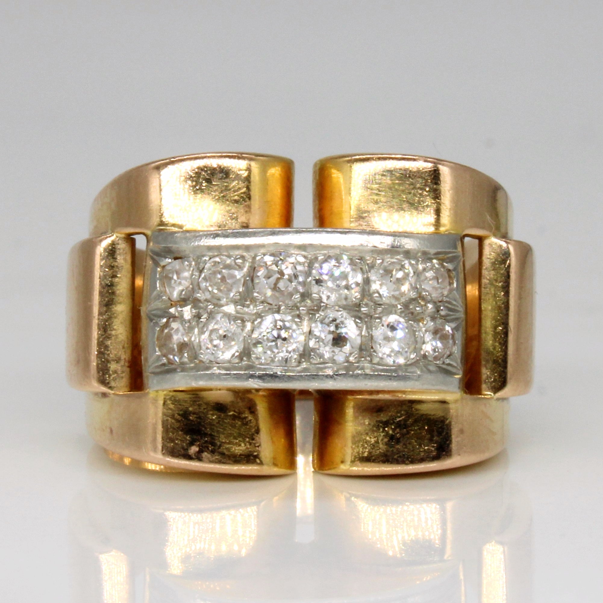 Vintage European Cut Diamond Ring | 0.40ctw | SZ 6.75 |