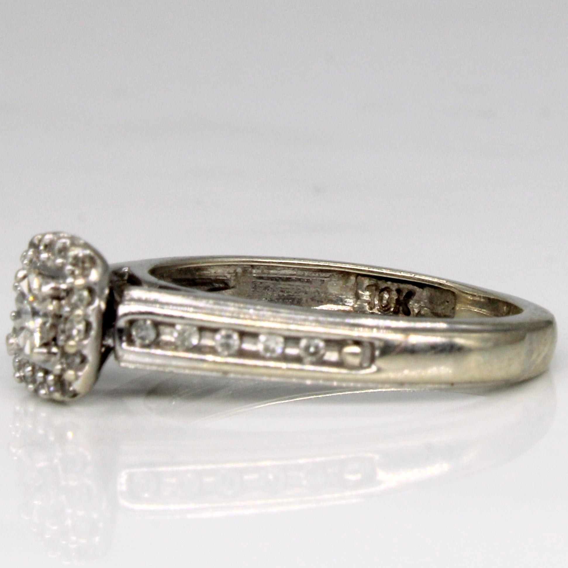 Diamond Halo Set Ring | 0.13ctw | SZ 5 |