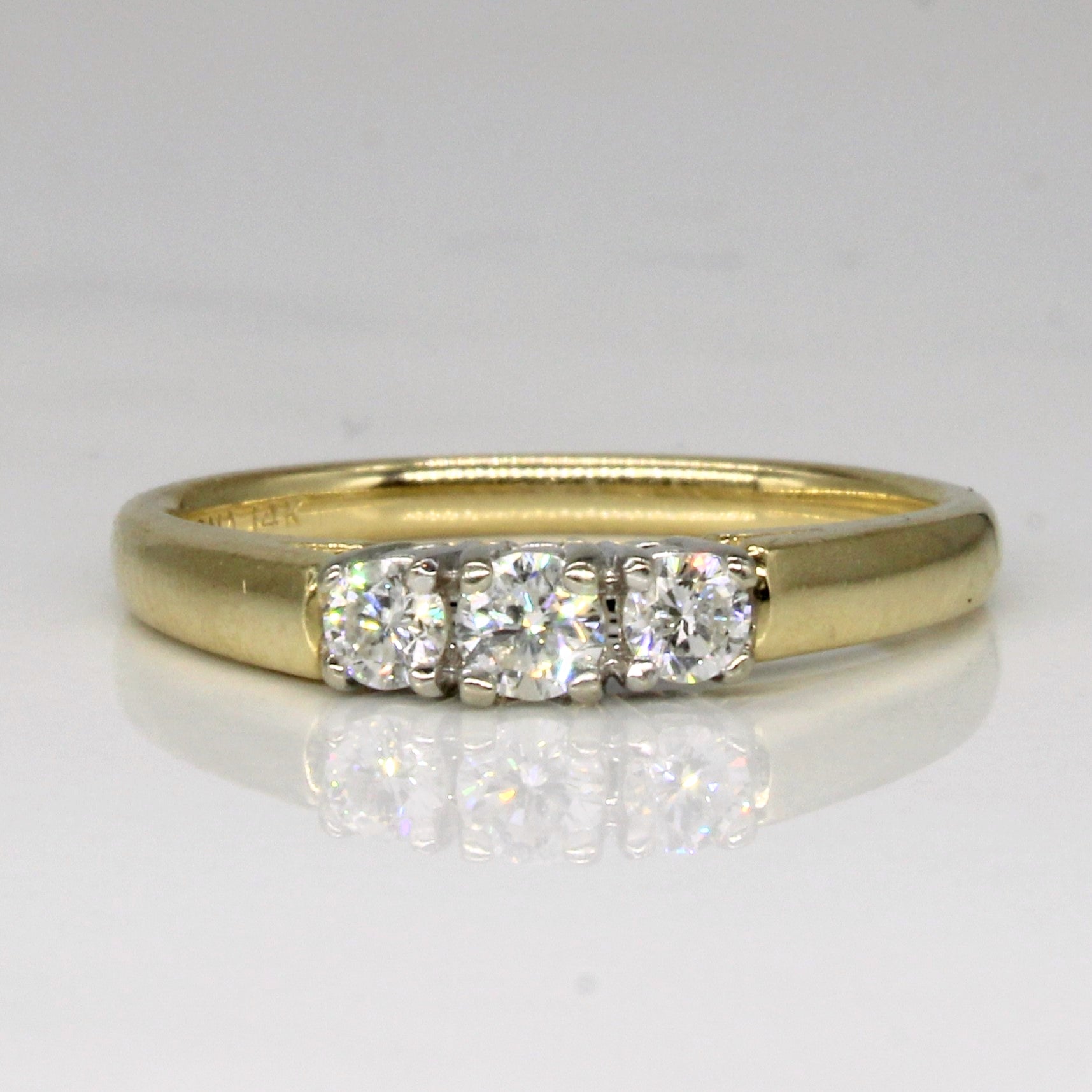 Three Stone Diamond Ring | 0.24ctw | SZ 6.5 |
