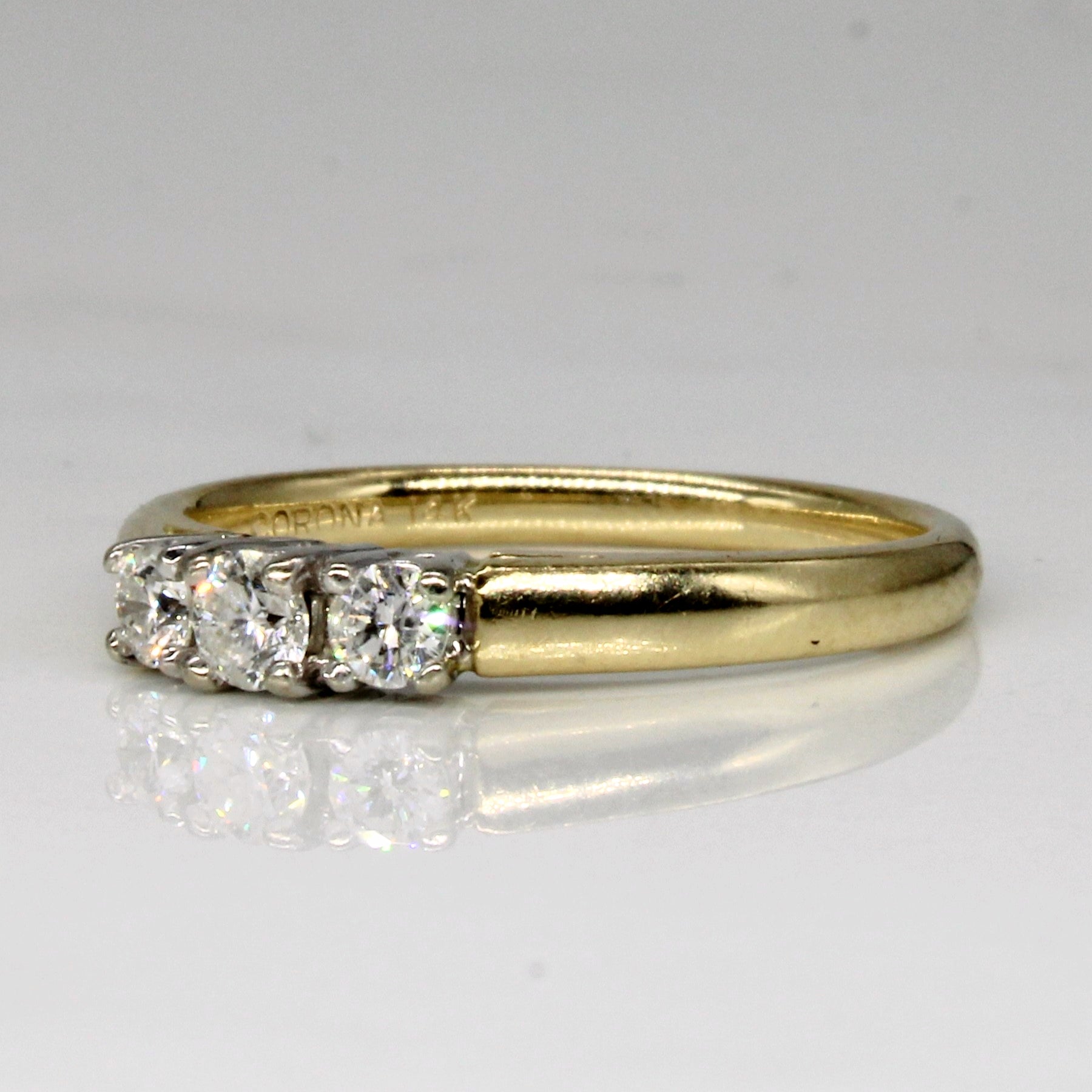 Three Stone Diamond Ring | 0.24ctw | SZ 6.5 |