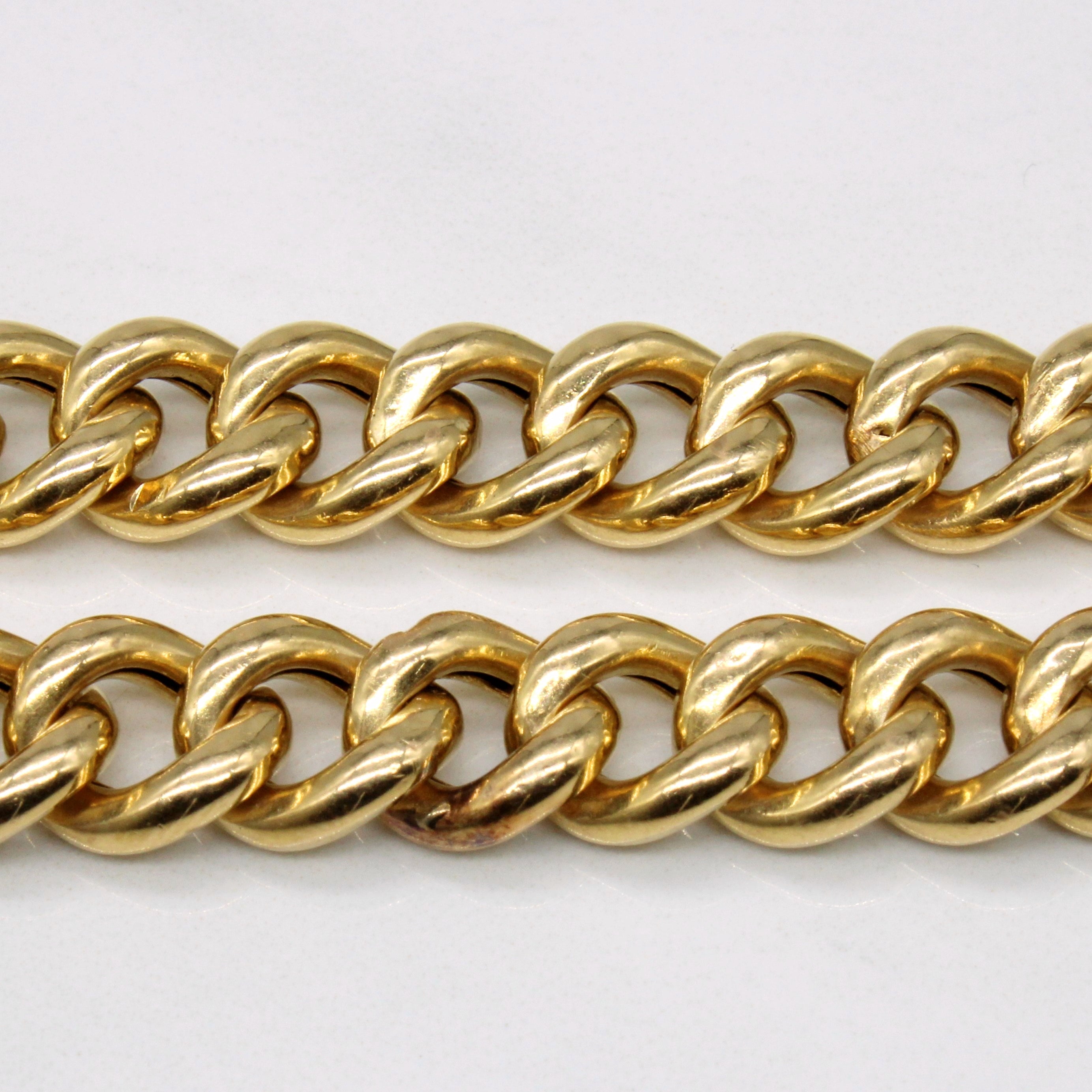 14k Yellow Gold Heart Closure Bracelet | 8" |