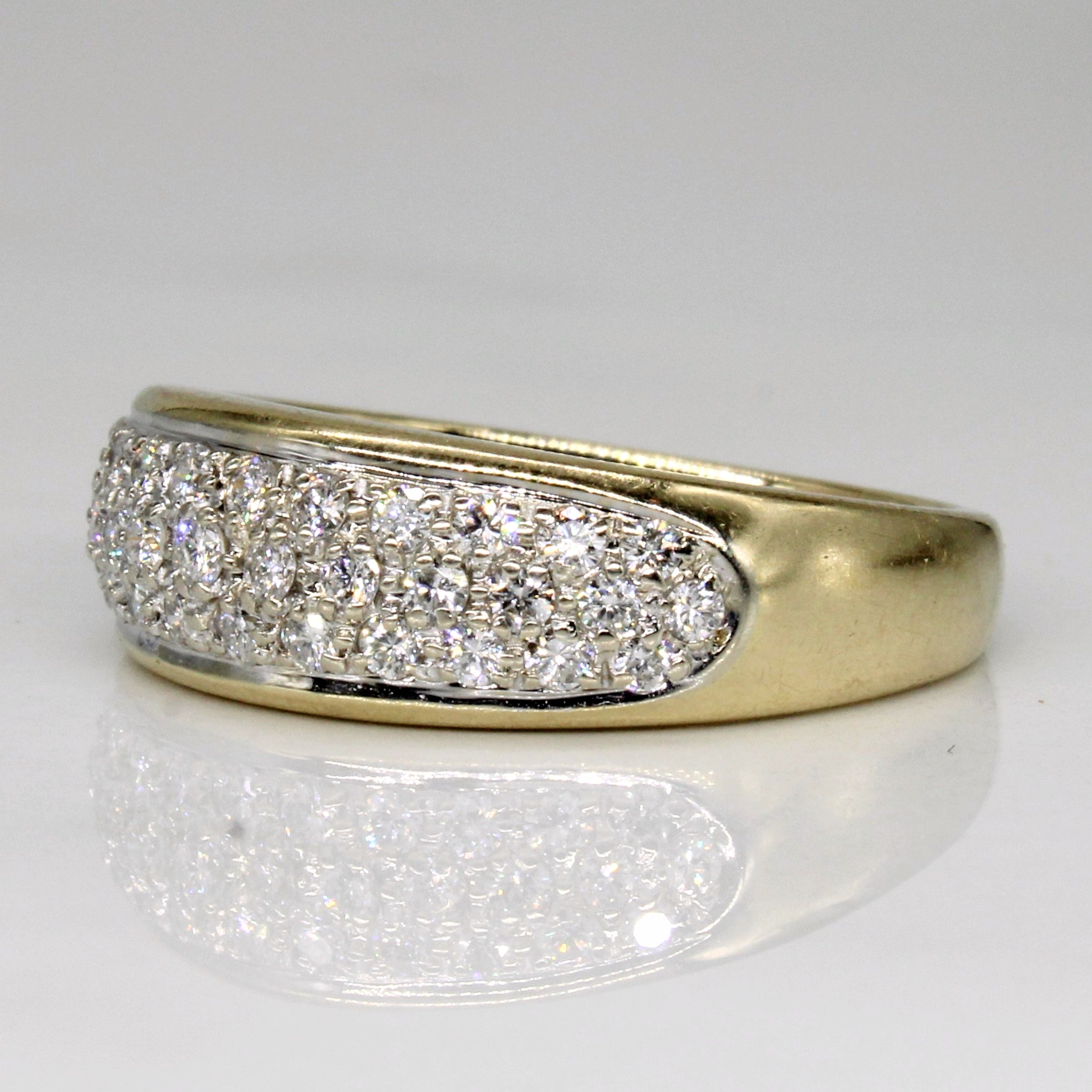 Pave Set Diamond 10k Ring | 0.37ctw | SZ 7.5 |