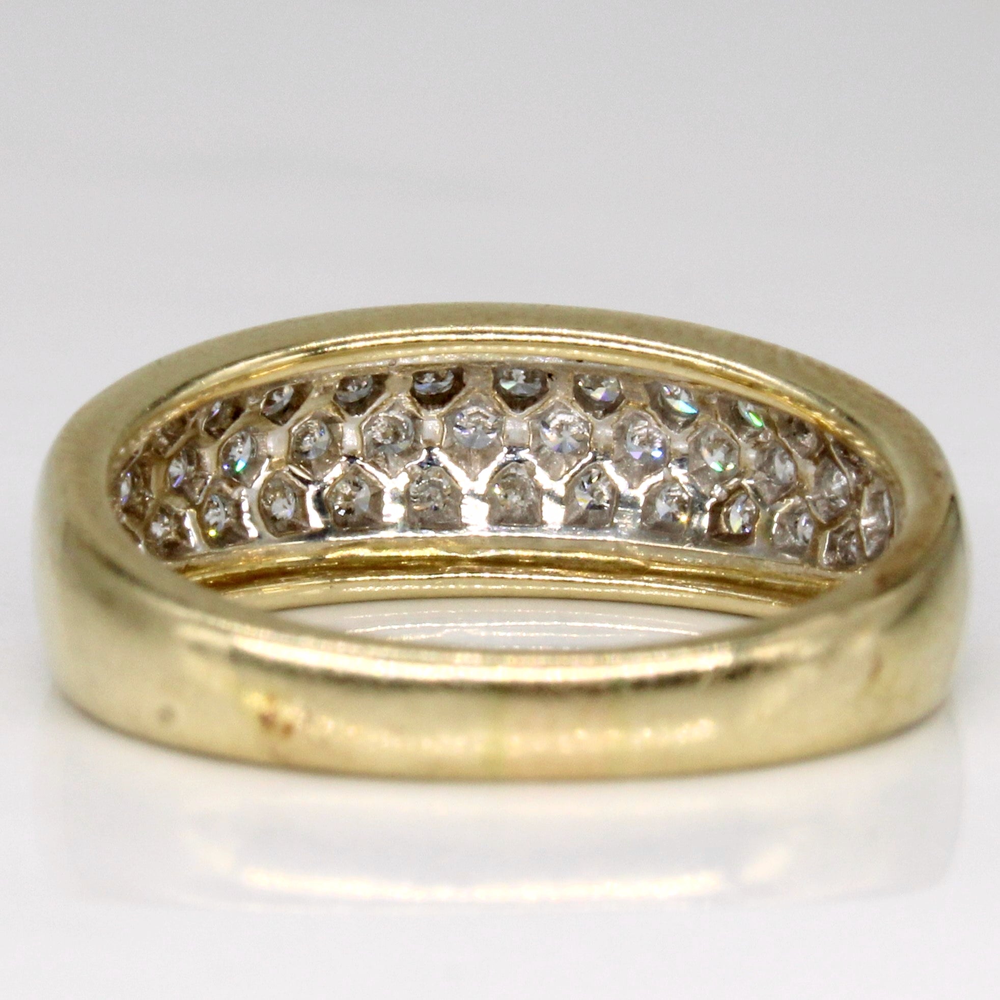 Pave Set Diamond 10k Ring | 0.37ctw | SZ 7.5 |