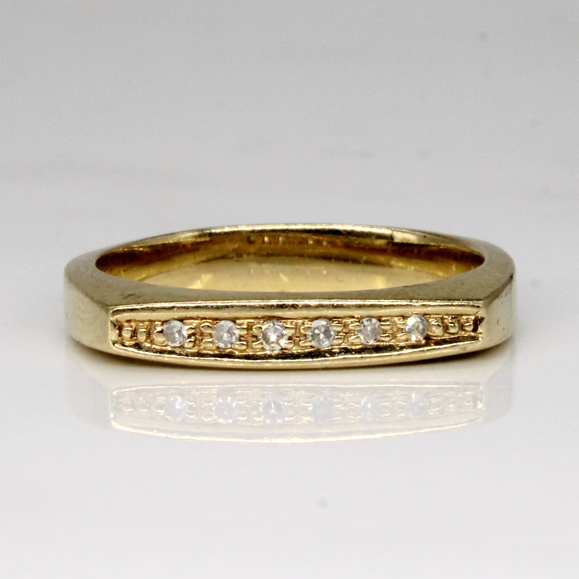 Diamond Soft Square Ring | 0.04ctw | SZ 7.25 |