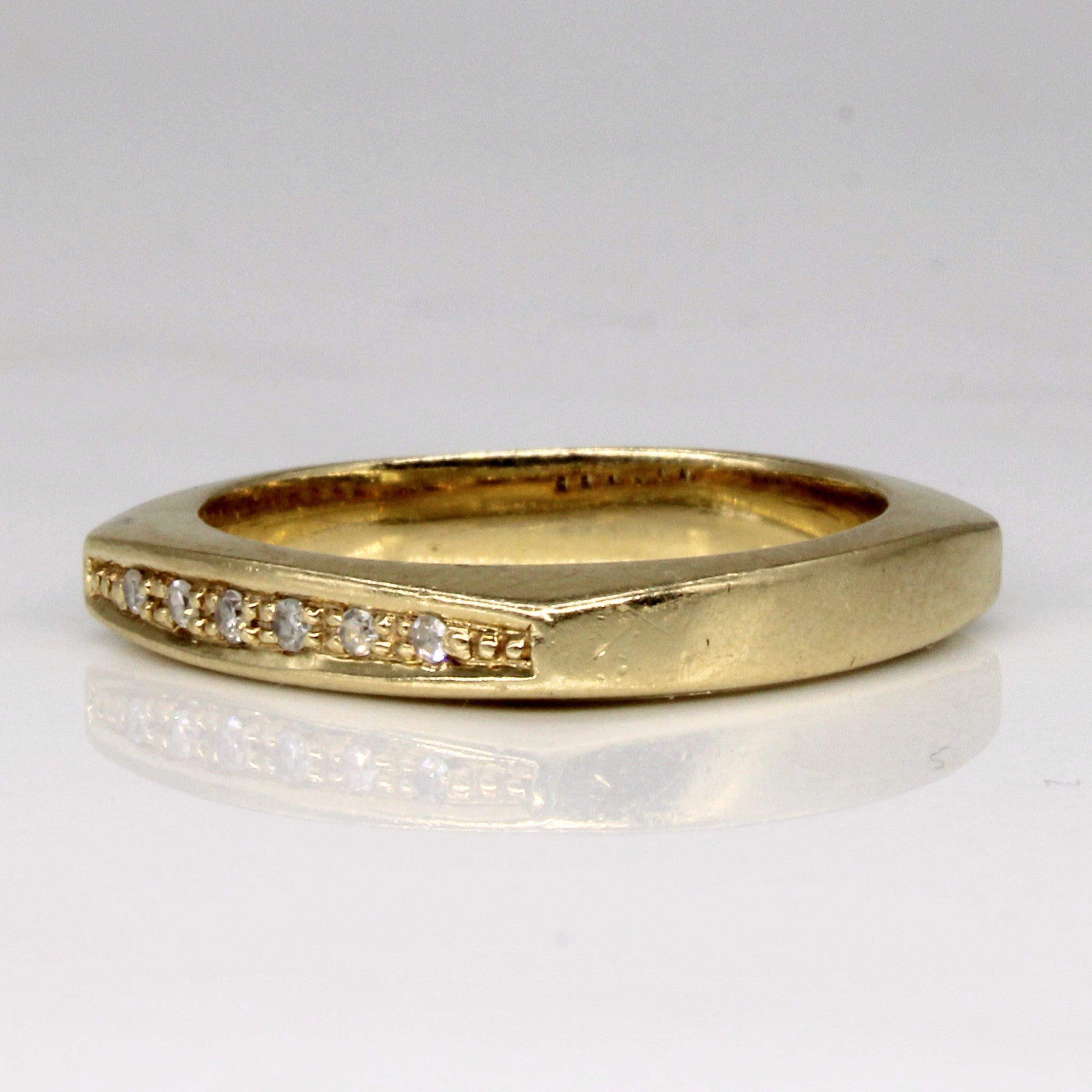 Diamond Soft Square Ring | 0.04ctw | SZ 7.25 |