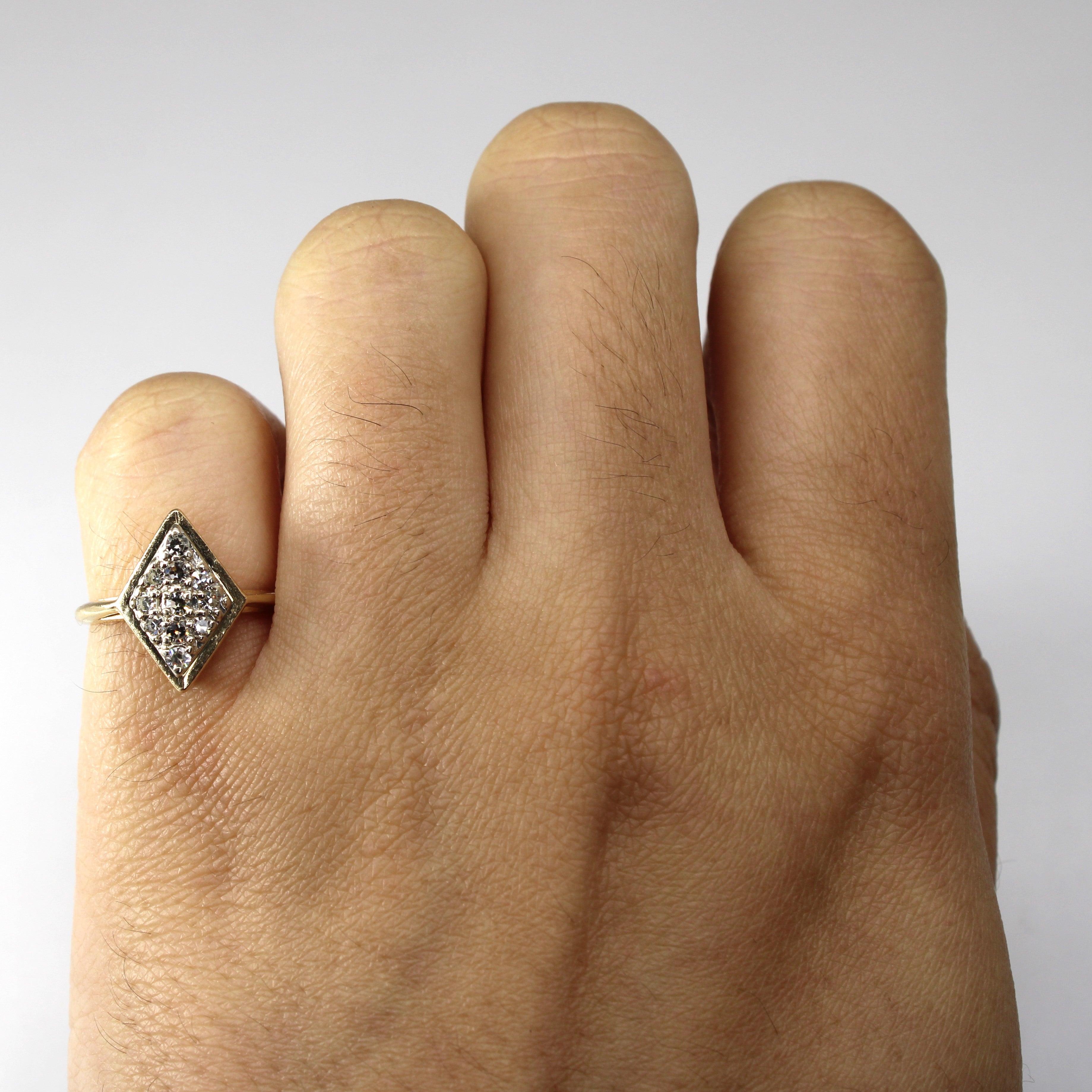 Cluster Diamond Chevron Ring |0.30ctw | SZ 4 |