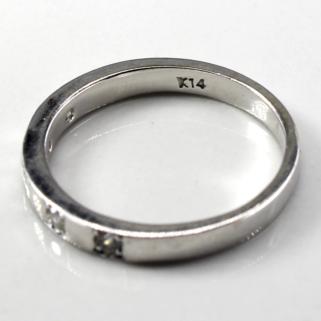 Alliance en or blanc et diamants | 0,18 ct | Taille 5,75 |