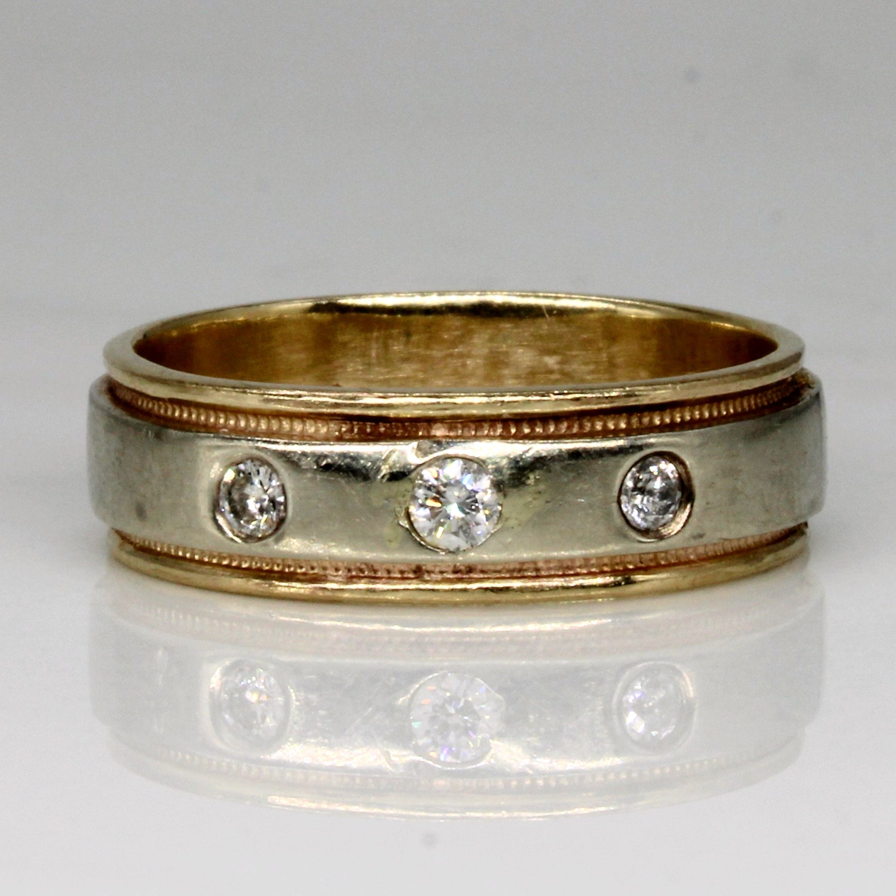 Three Stone Diamond Ring | 0.12ctw | SZ 8 |