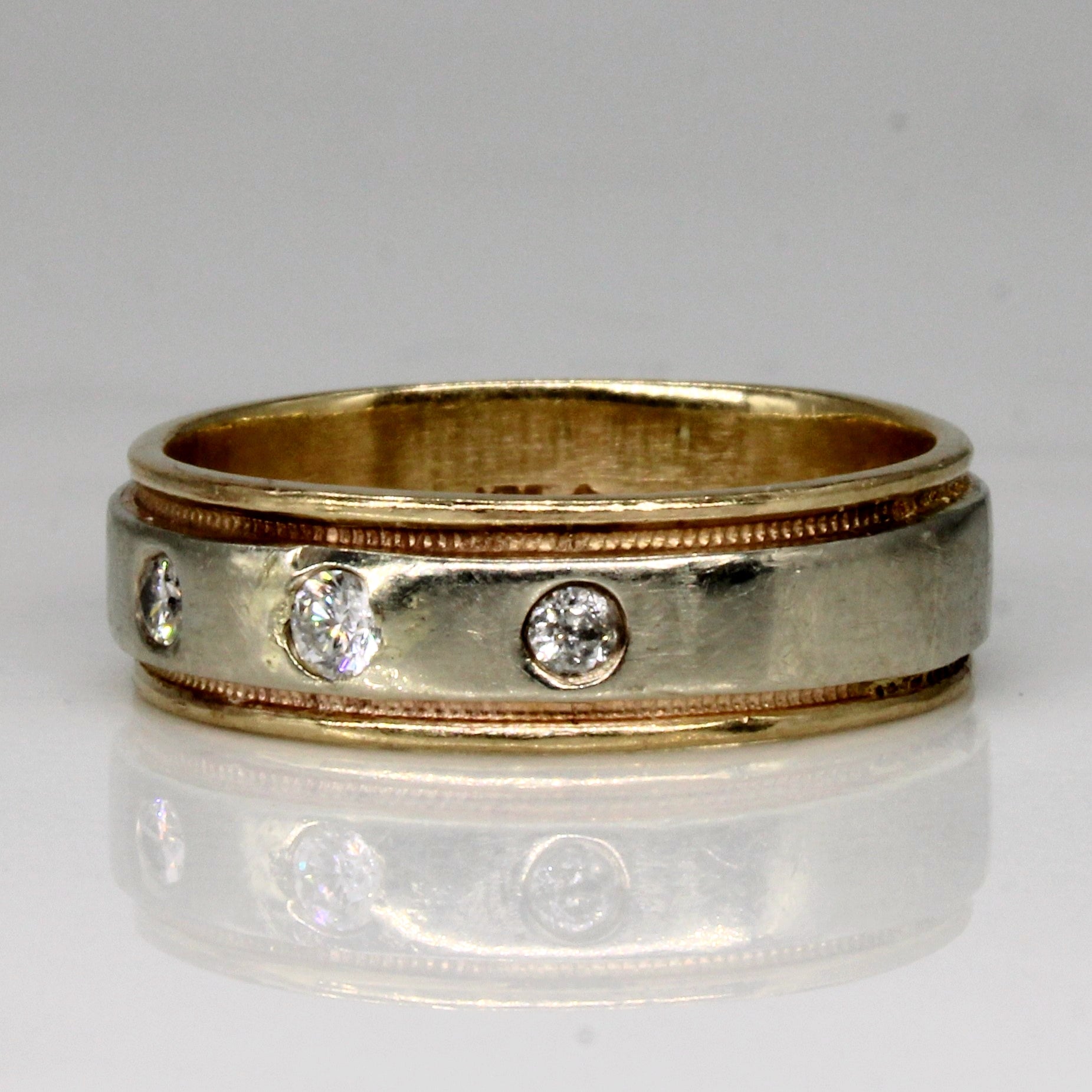 Three Stone Diamond Ring | 0.12ctw | SZ 8 |