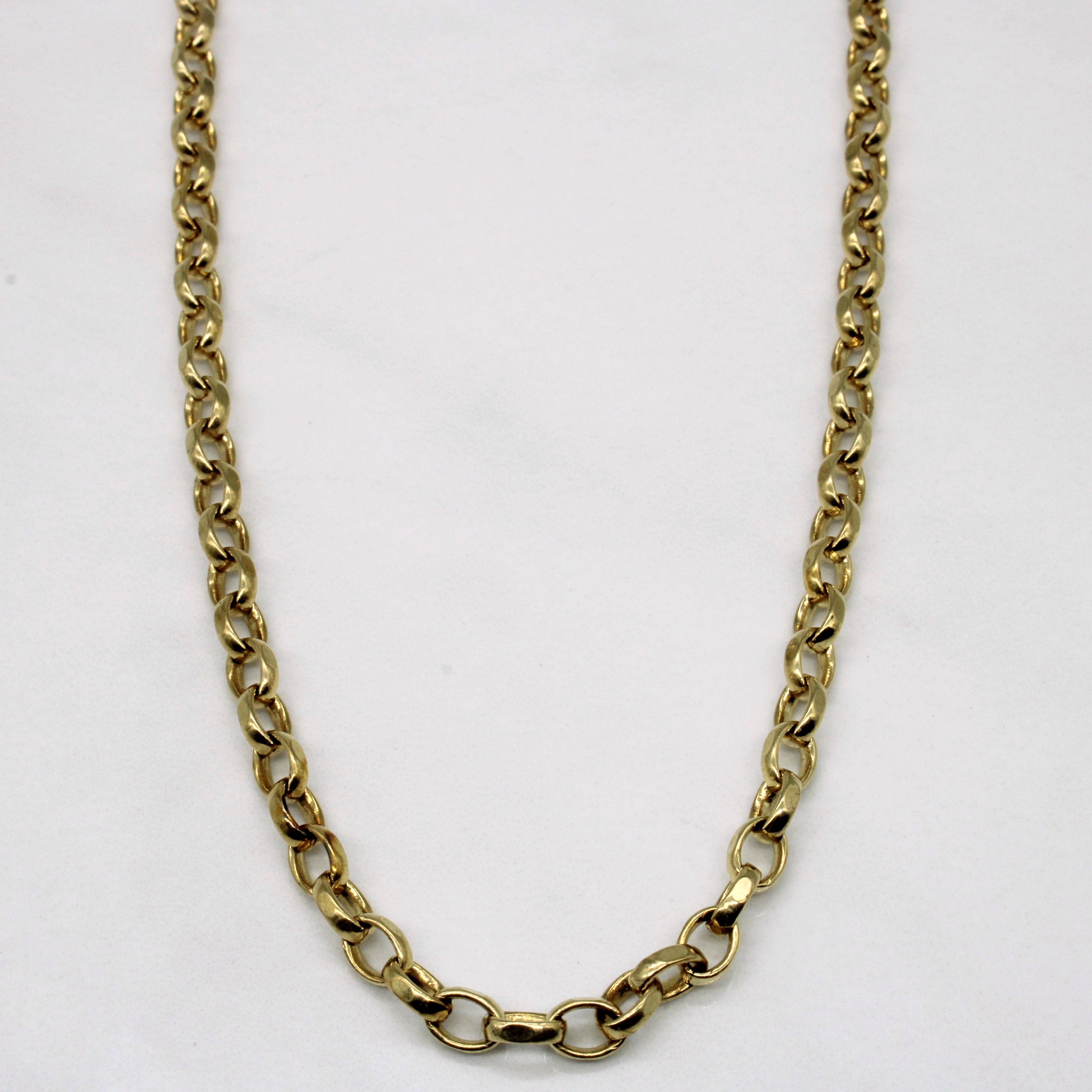 9k Yellow Gold Oval Link Chain | 20" |