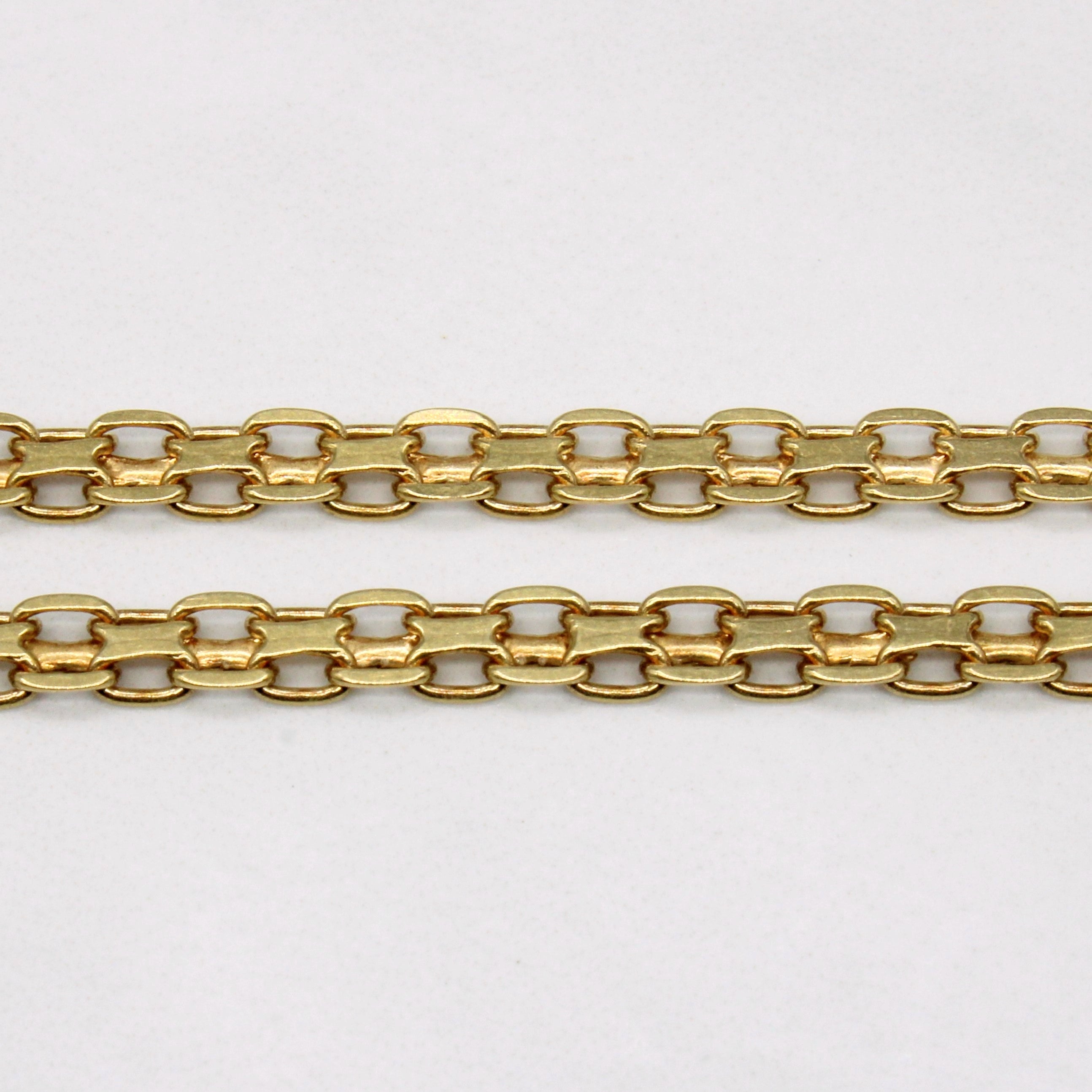 18k Yellow Gold Flat Link Chain | 19" |