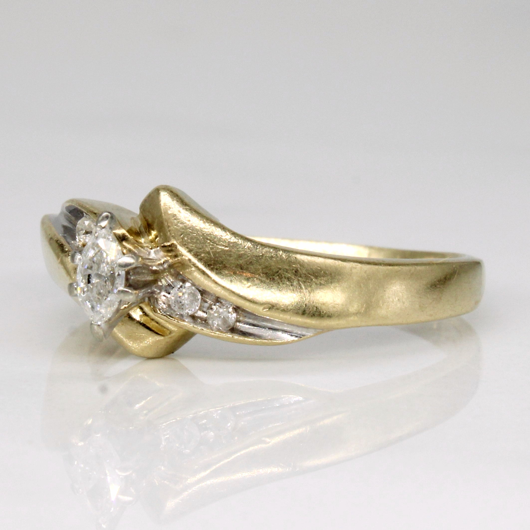 Bague de fiançailles en cascade de diamants | 0,13 ct | Taille 8,5 |