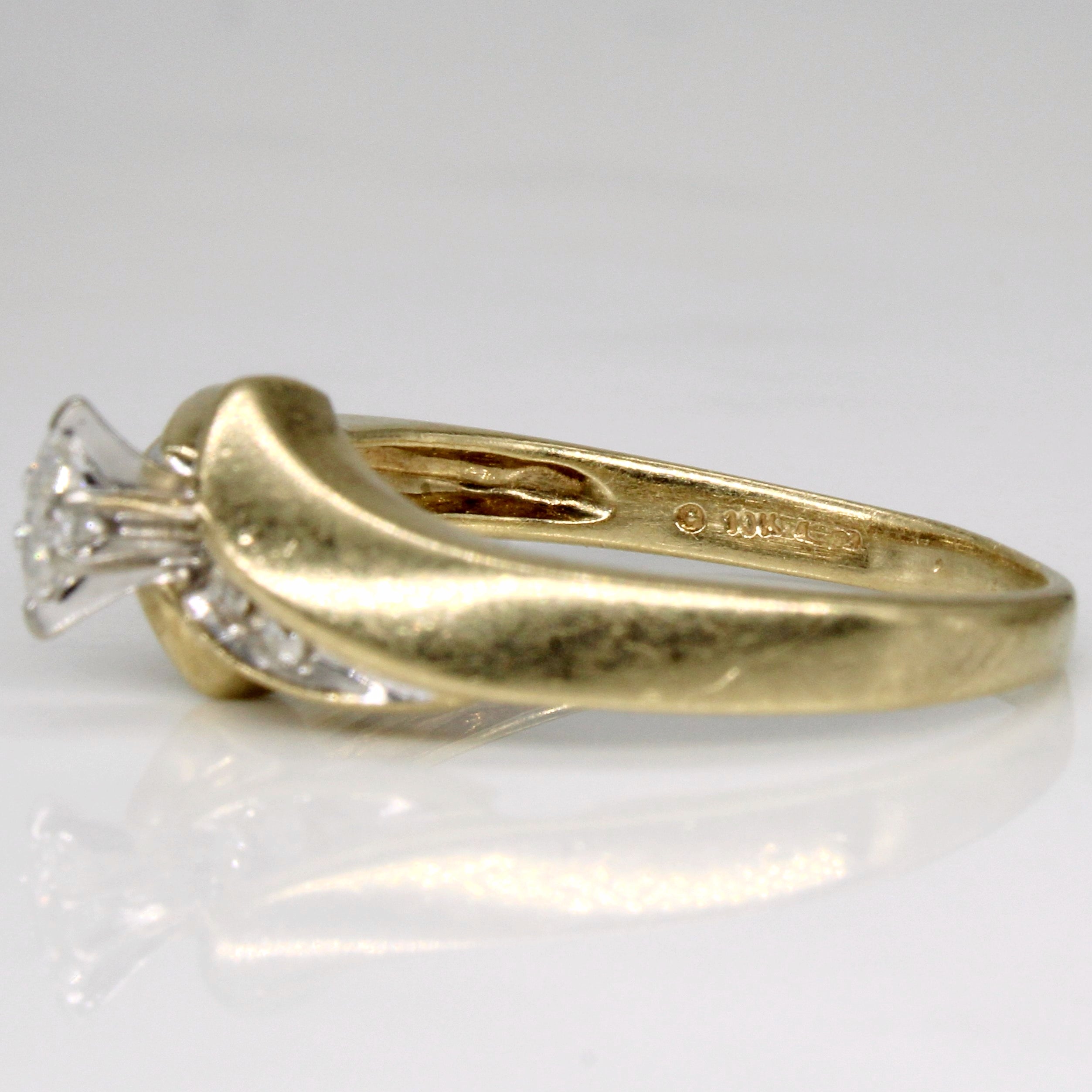 Bague de fiançailles en cascade de diamants | 0,13 ct | Taille 8,5 |