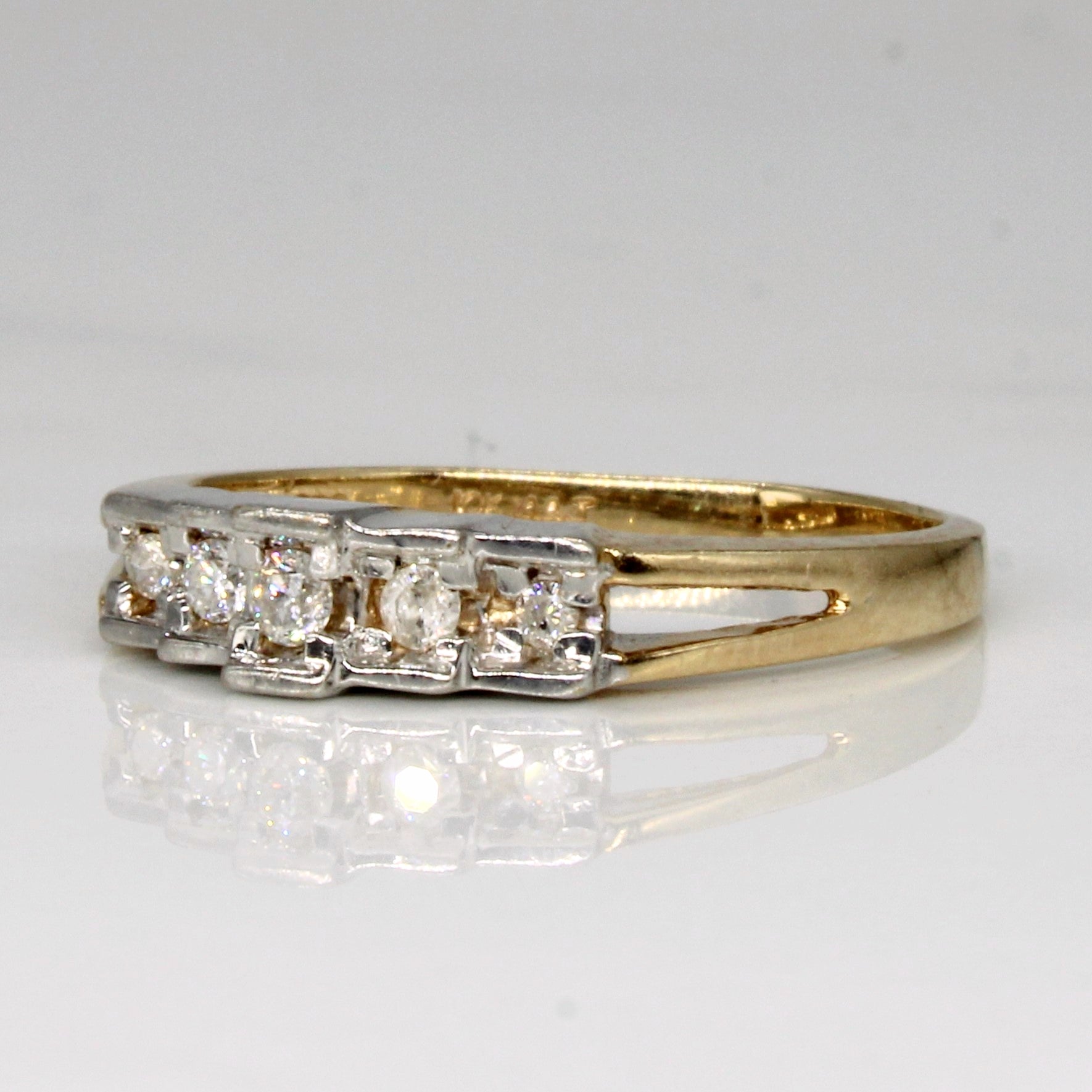 Bague cinq diamants | 0,08 ct au total | Taille 7 |