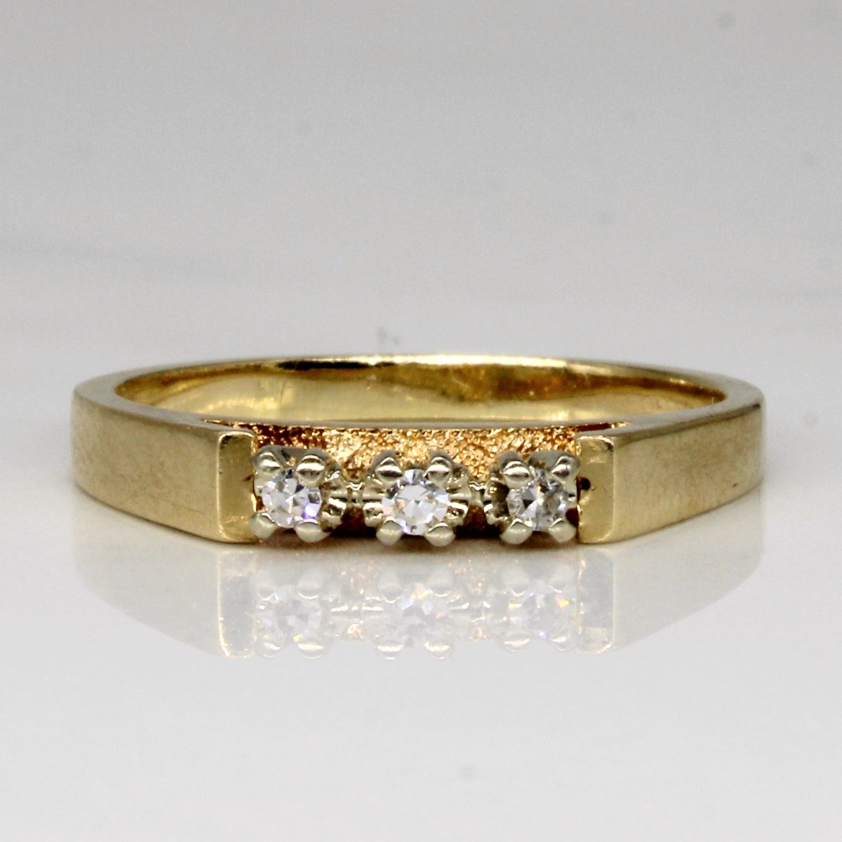 Three Stone Diamond Ring | 0.02ctw | SZ 7.5 |