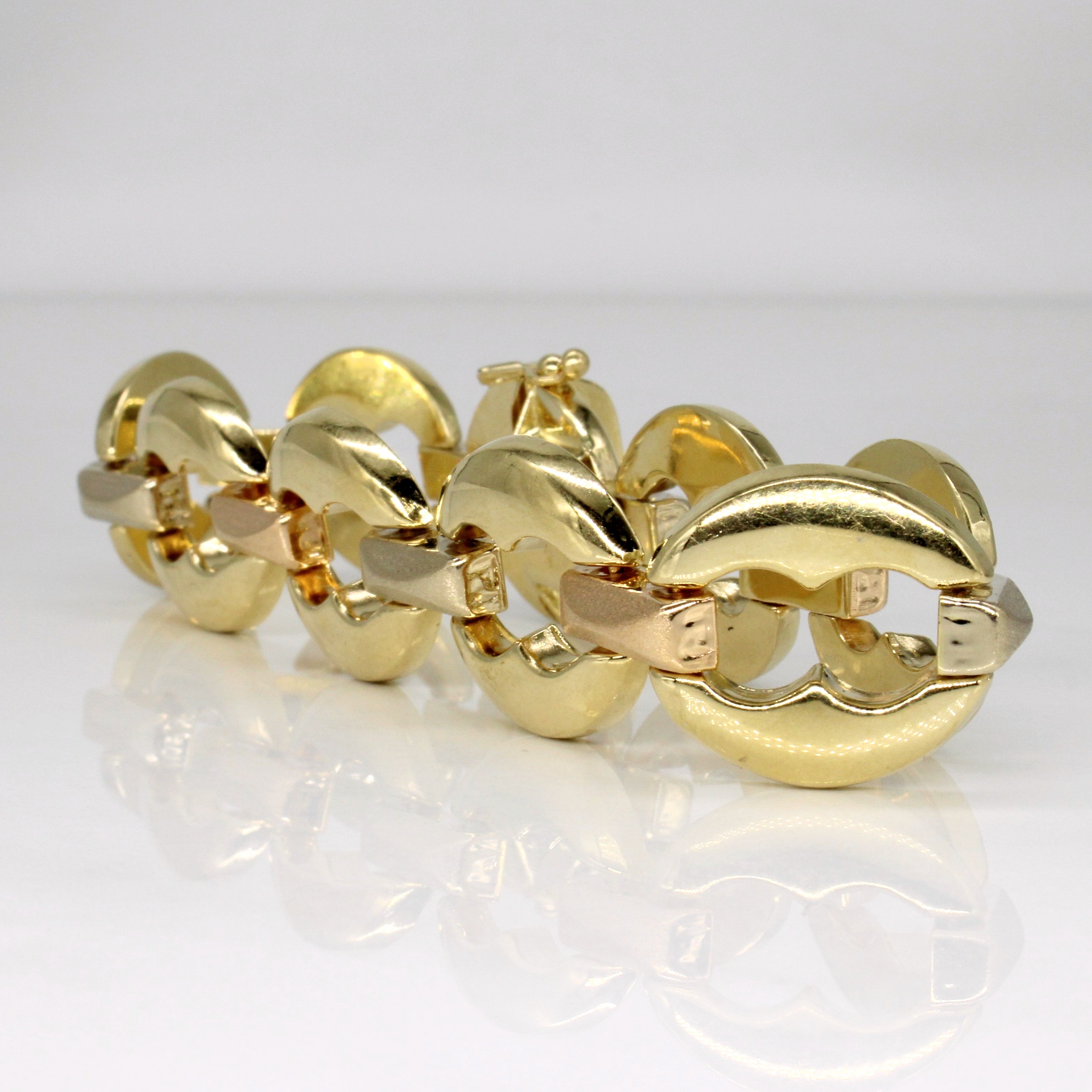 18k Tri Tone Gold Bracelet | 8" |