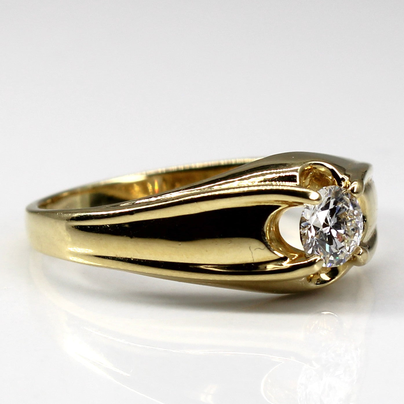 Claw Set Solitaire Diamond Ring |0.49ct | SZ 10 |